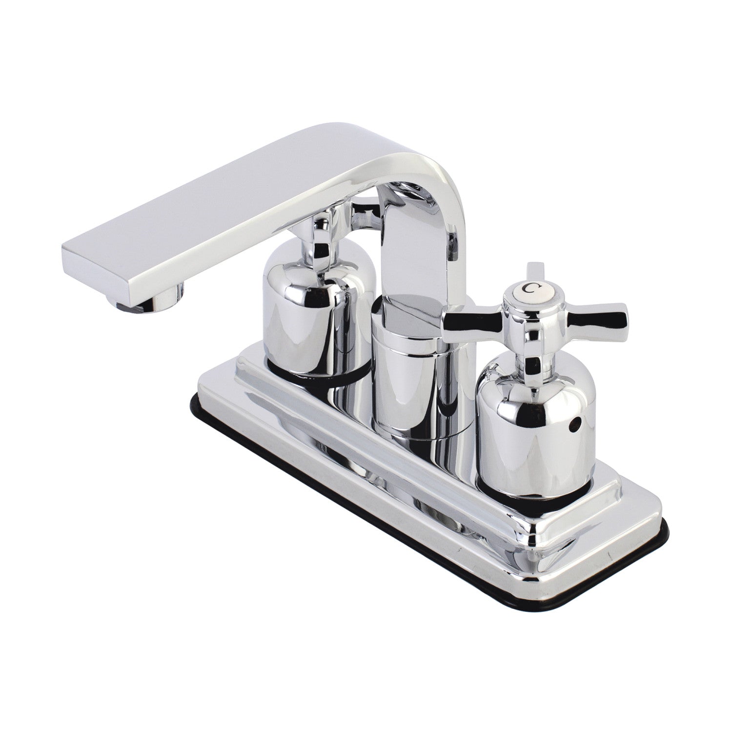 Kingston Sona KB8461ZX - Millennium Double-Handle 3 trous montage sur plage 4-Inch Centerset Robinet de salle de bains avec Push-Up à tirette, Chrome poli