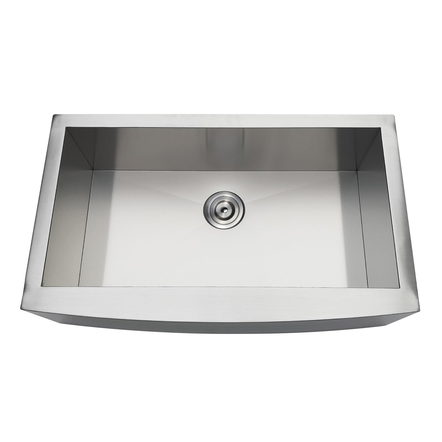Kingston Sona GKTSF33209 - Uptowne 33-Inch Stainless Steel Apron-Front Single Bowl Farmhouse Kitchen Sink with Strainer, Brushed Stainless Steel