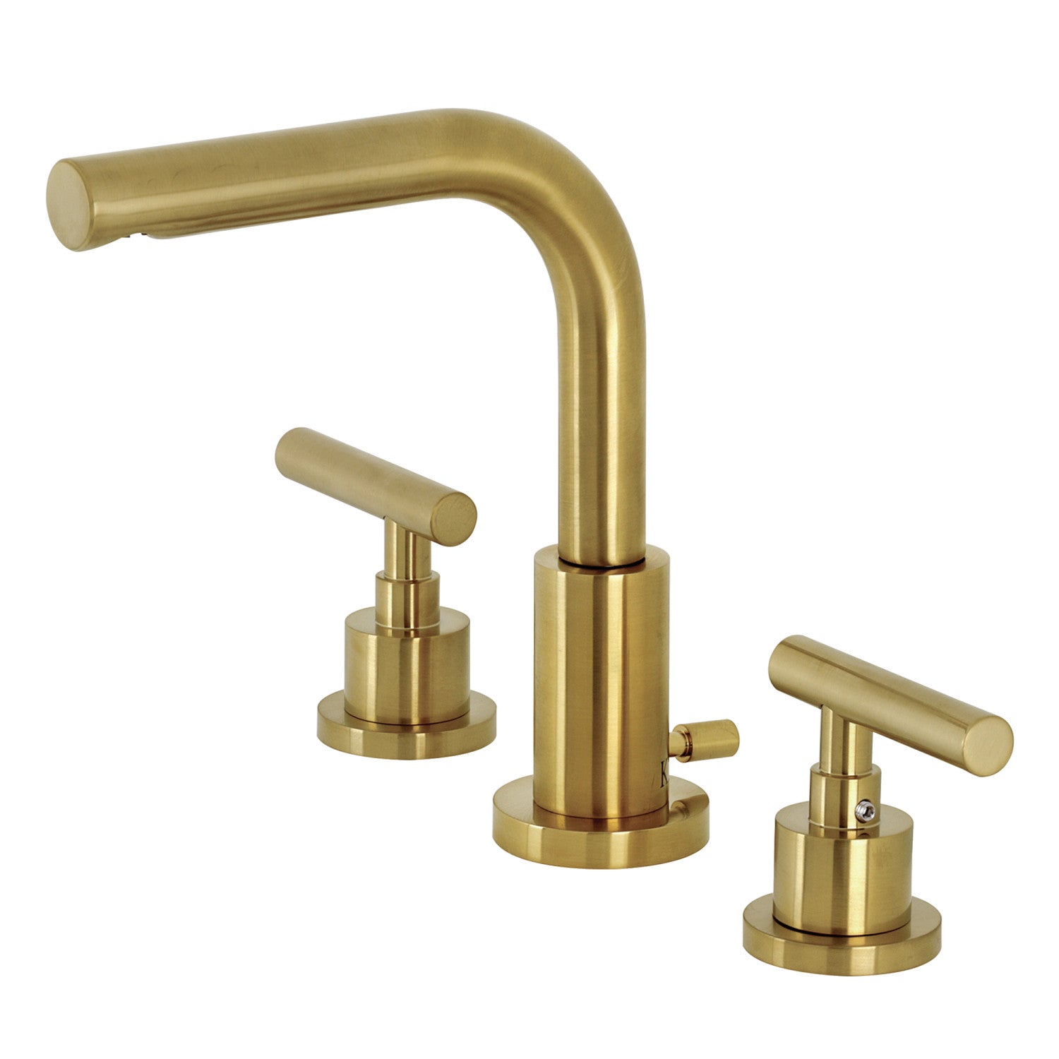 Kingston Sona FSC8953CML - Robinet de salle de bain à deux poignées 3 trous à montage sur table avec ouverture en laiton, laiton brossé