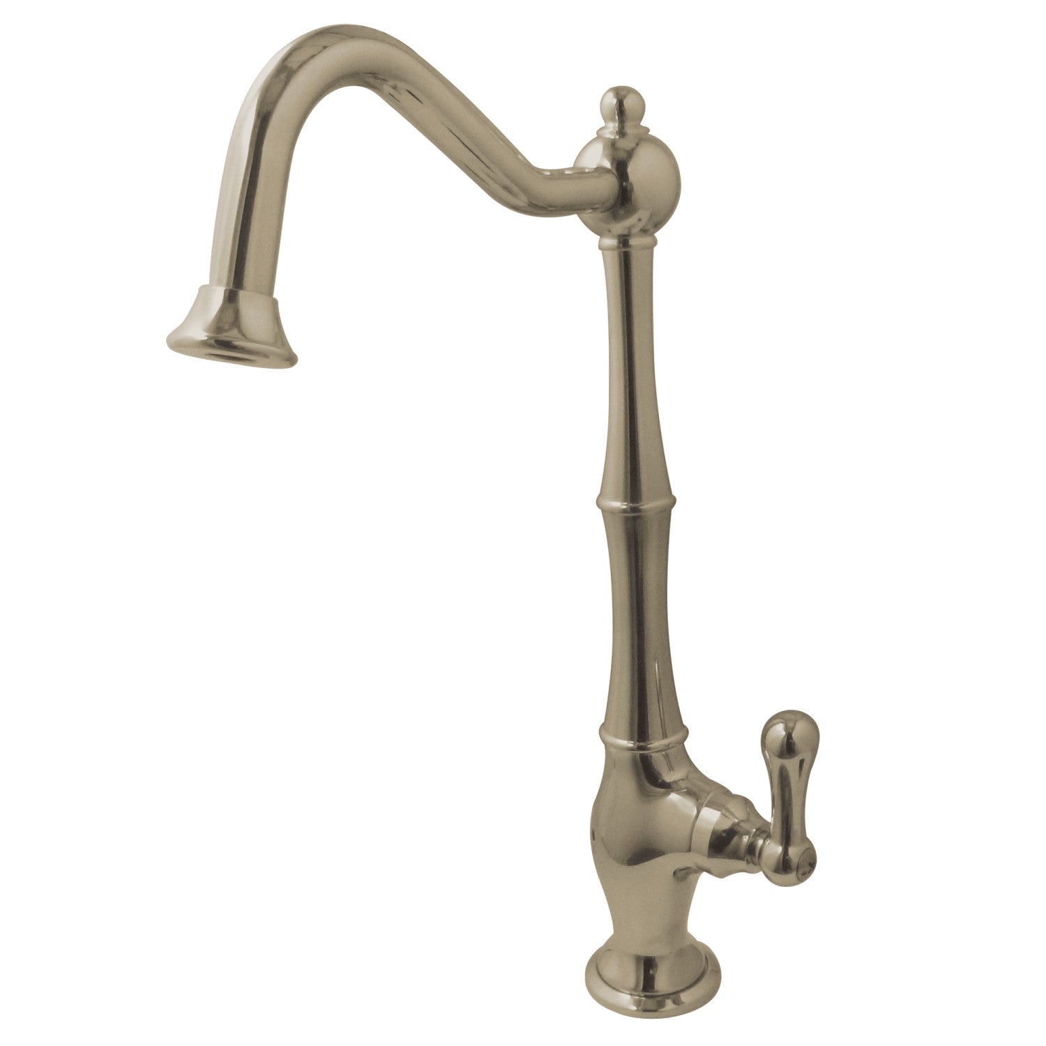 Kingston Heirloom KS1198AL - Robinet de filtration d'eau à une poignée Heritage 1 trou, Nickel brossé