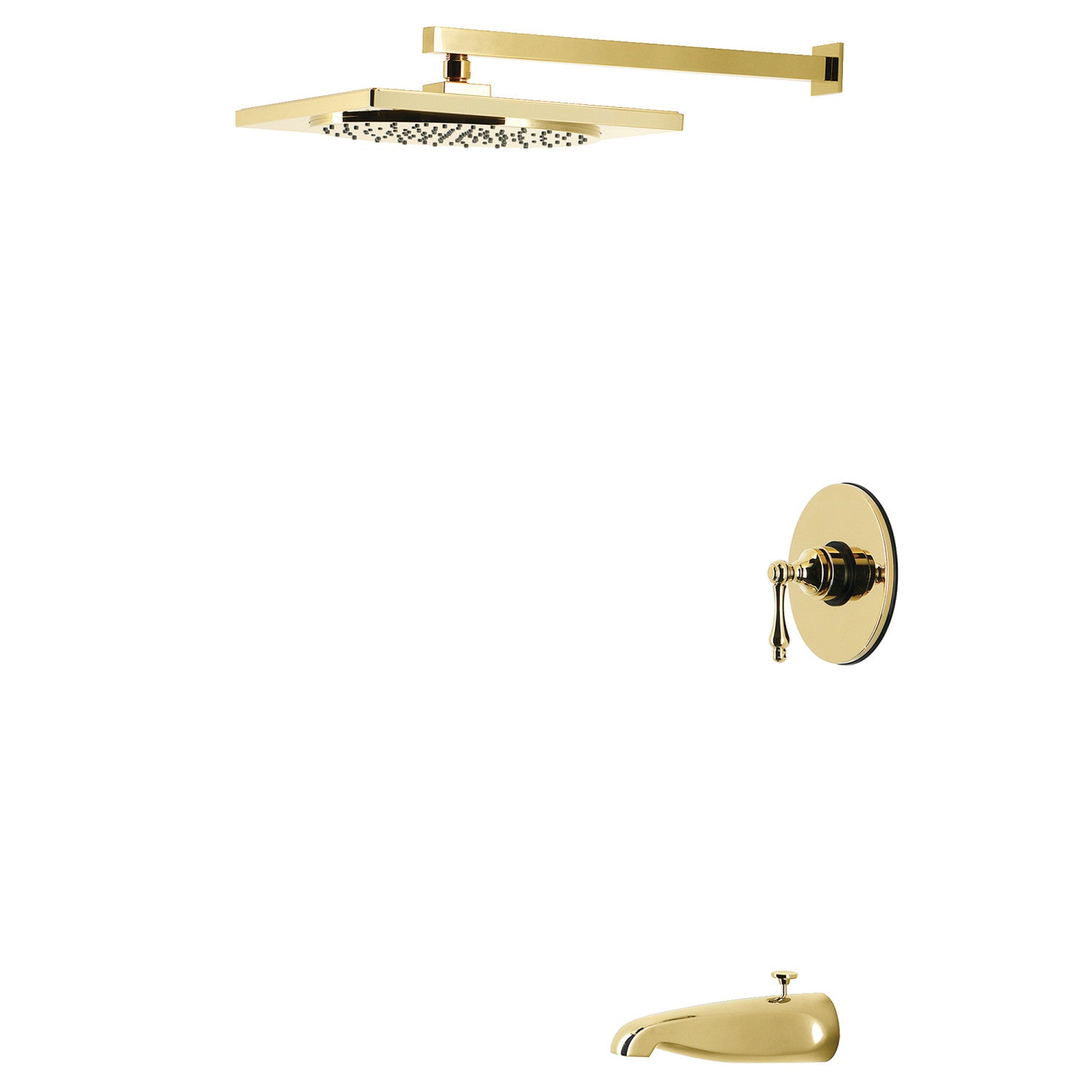 Kingston Restoration KB8332AL Robinet de baignoire et de douche à pression équilibrée à une seule poignée, laiton poli