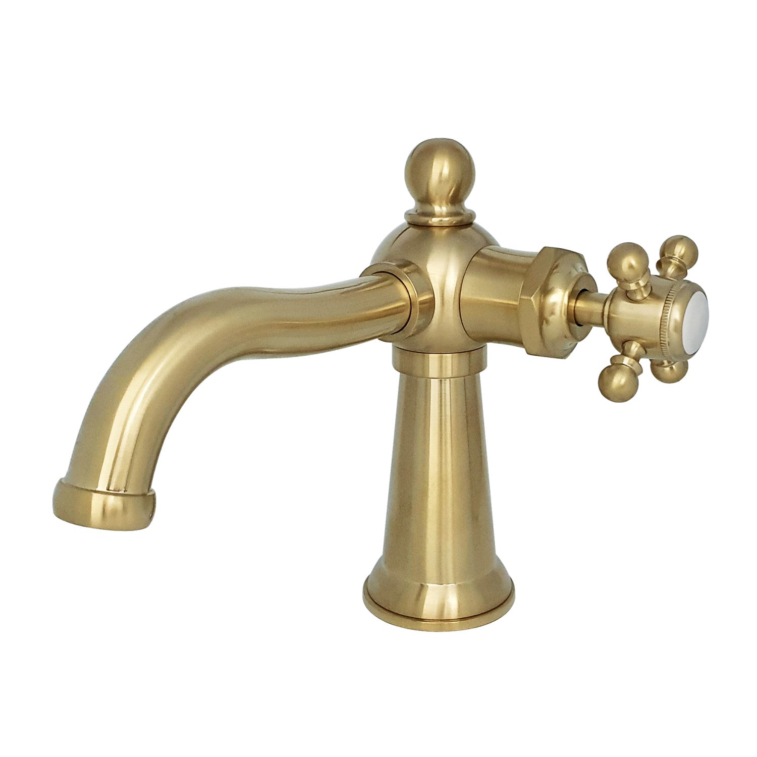 Kingston Heirloom KS154BXBB - Robinet de salle de bain à une poignée nautique 1 trou avec bonde à tirette, laiton brossé
