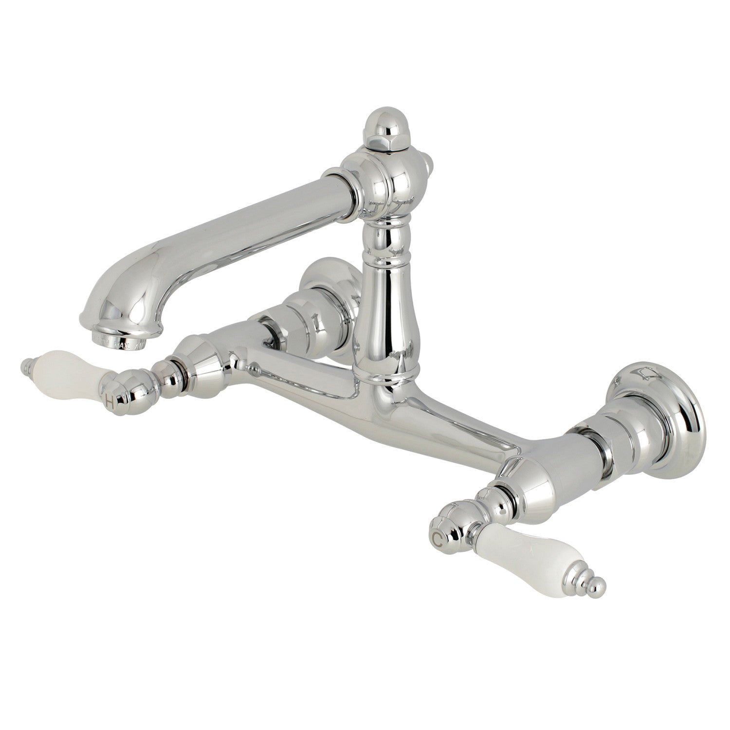 Kingston Heirloom KS7241PL - Robinet de salle de bains à double poignée de pays anglais 2 trous, chrome poli