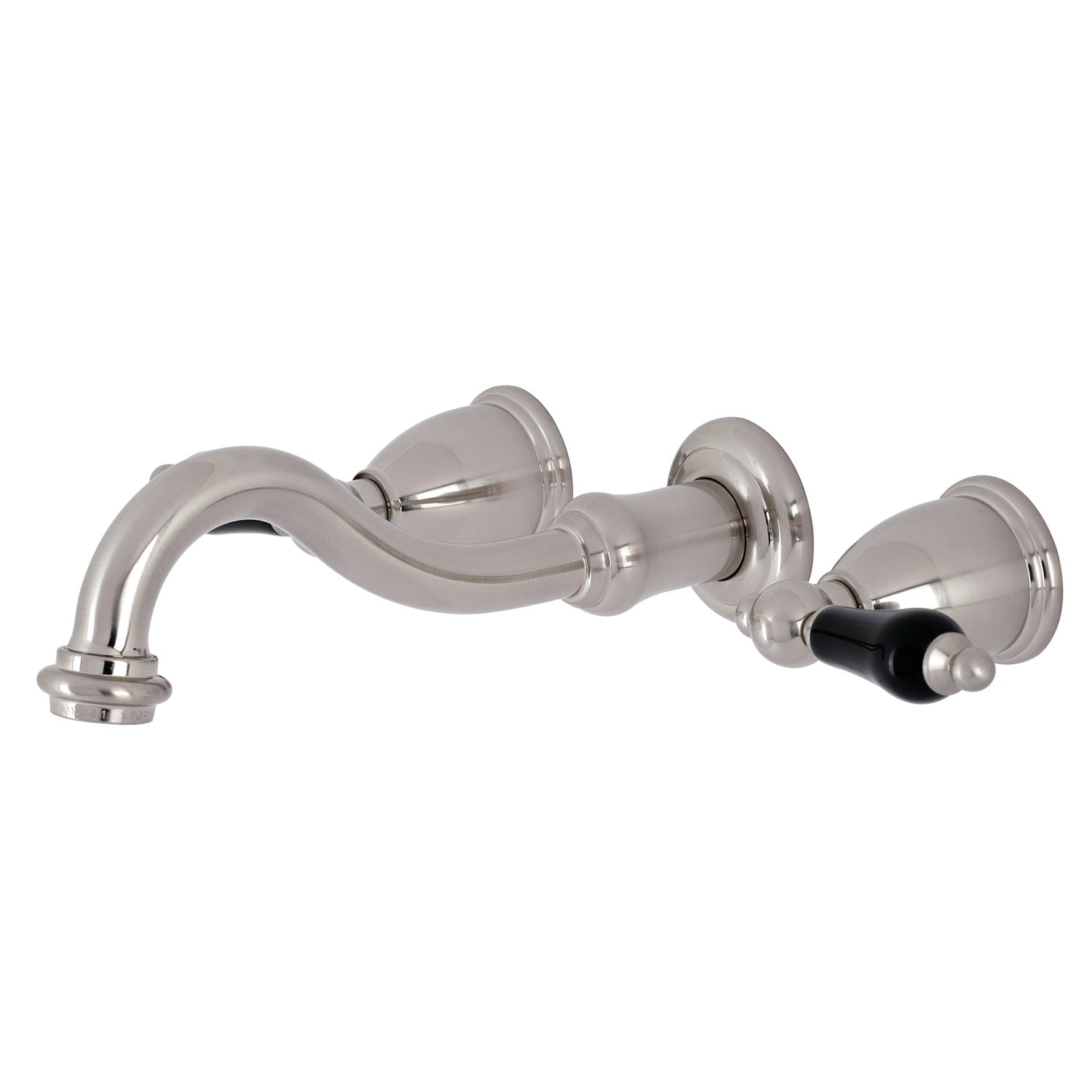 Kingston Heirloom KS3128PKL - Robinet de salle de bains à double poignée 3 trous Wall Mount, Nickel brossé