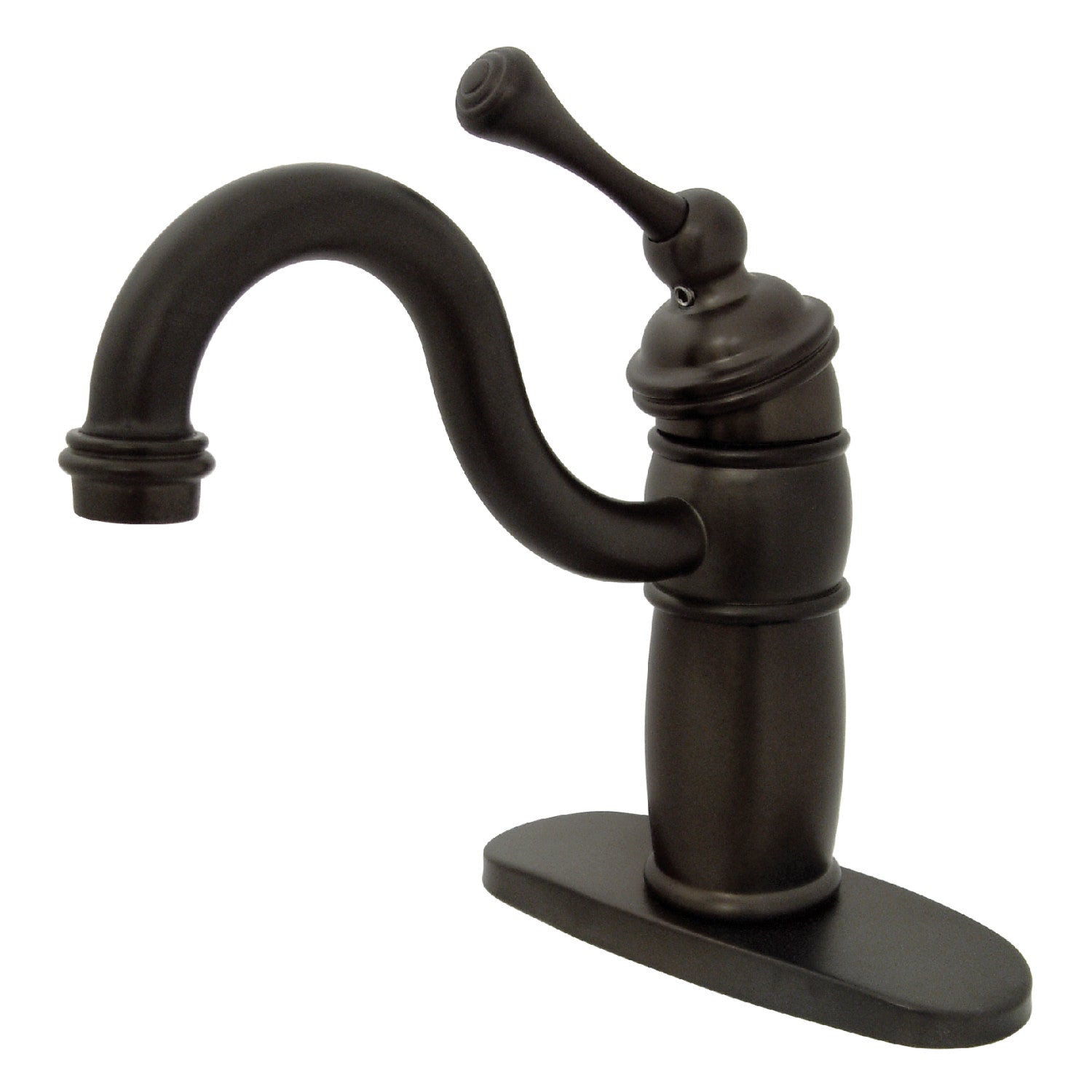 Kingston Heirloom KB1485BL - Robinet de barre de plate-forme à une poignée vintage 1 trou, bronze frotté à l'huile