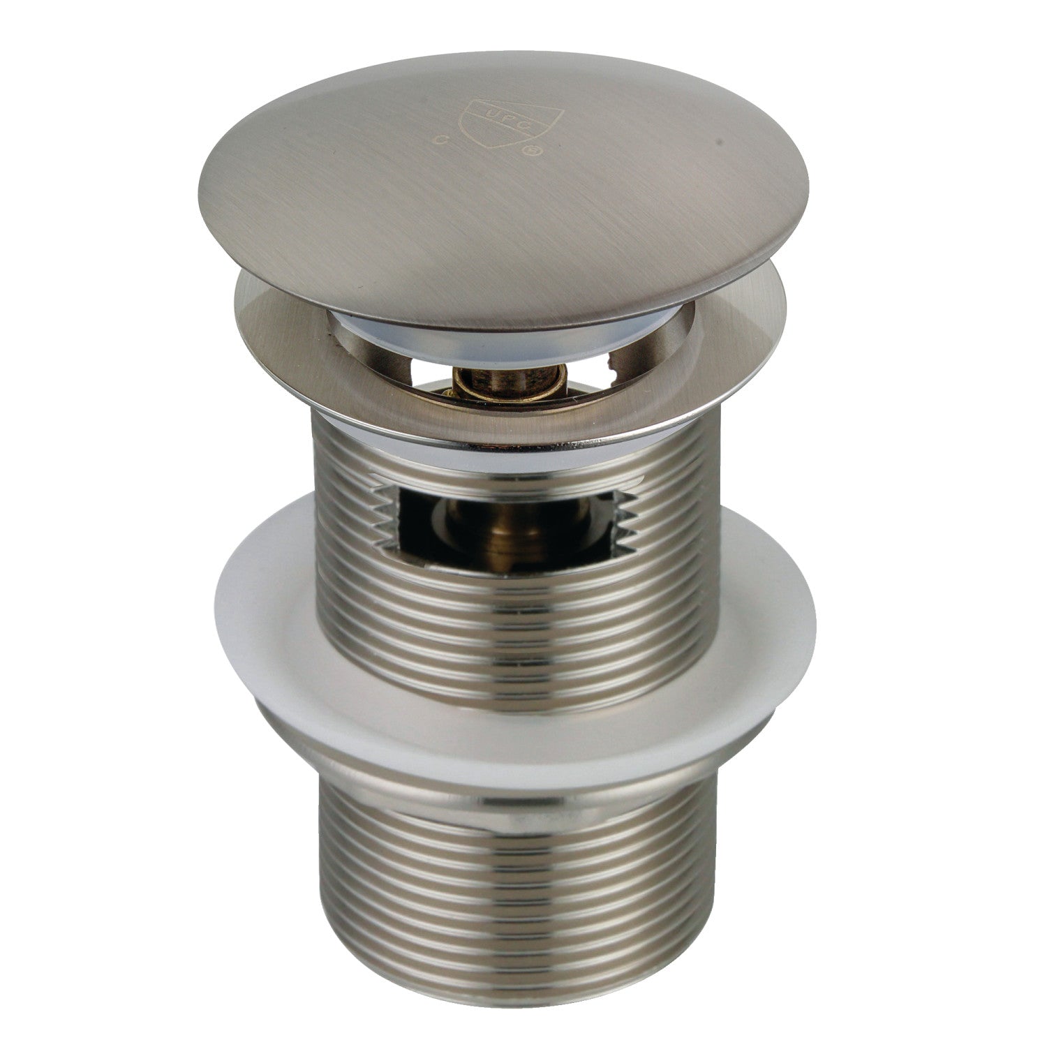 Kingston Sona VTDESHOEBN - Trimscape Brass Toe Touch Tub Drain Shoe with Overflow, Brushed Nickel