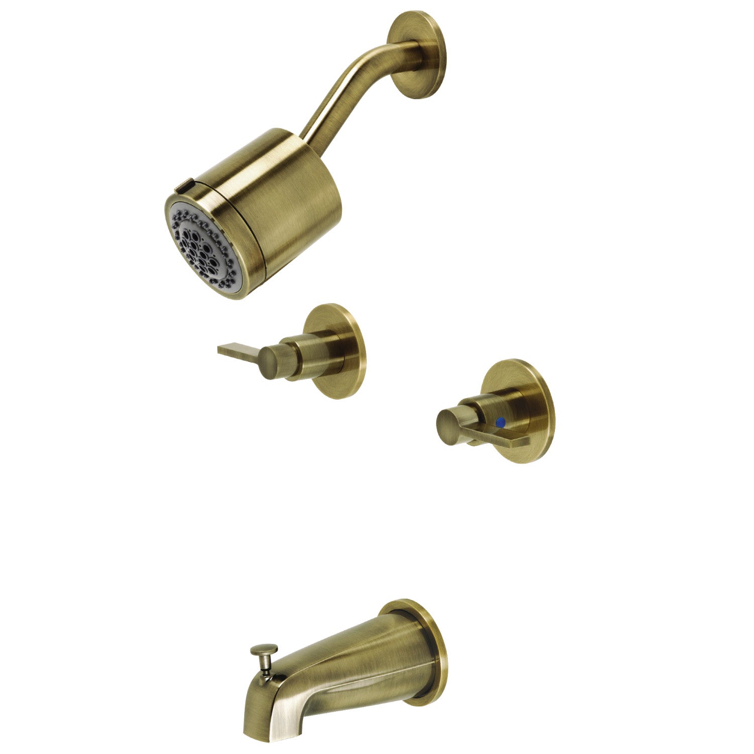 Kingston Sona KBX8143NDL - Robinet de baignoire et de douche à double poignée NuvoFusion, laiton antique