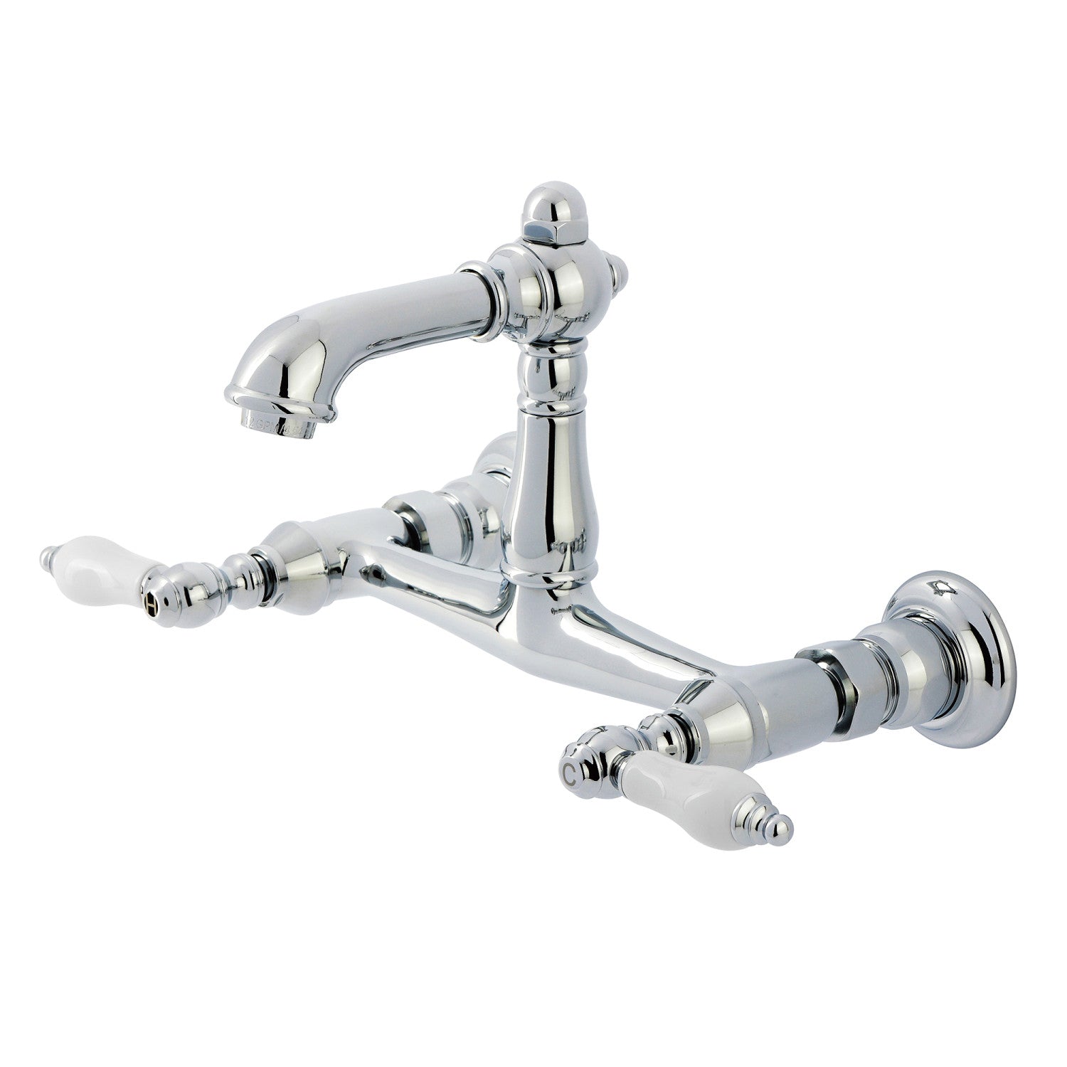 Kingston Heirloom KS7251PL - Robinet de salle de bains à double poignée de pays anglais 2 trous, chrome poli