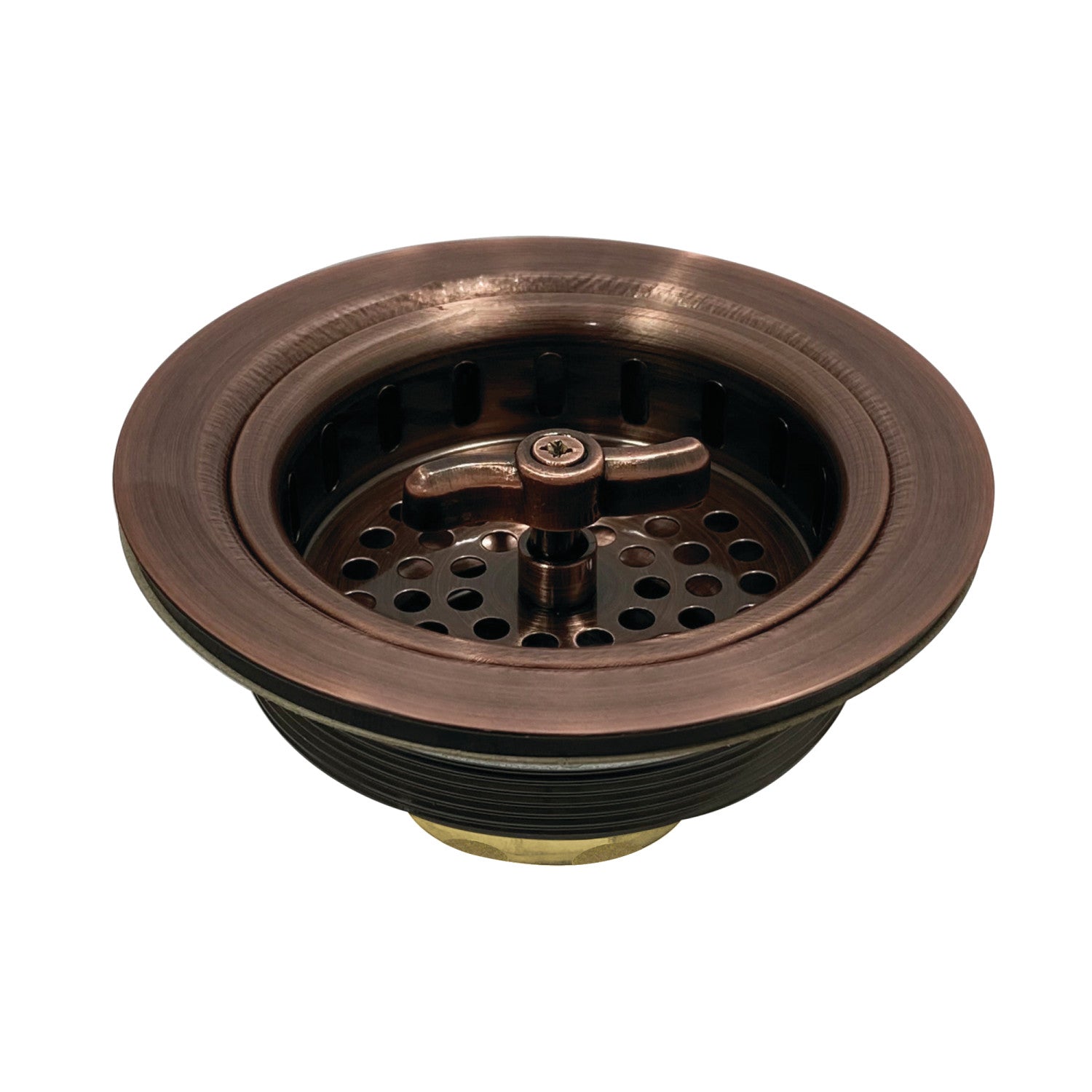 Kingston Tacoma K212AC 3-1/2 Inch Kitchen Sink Basket Strainer Only, Antique Copper