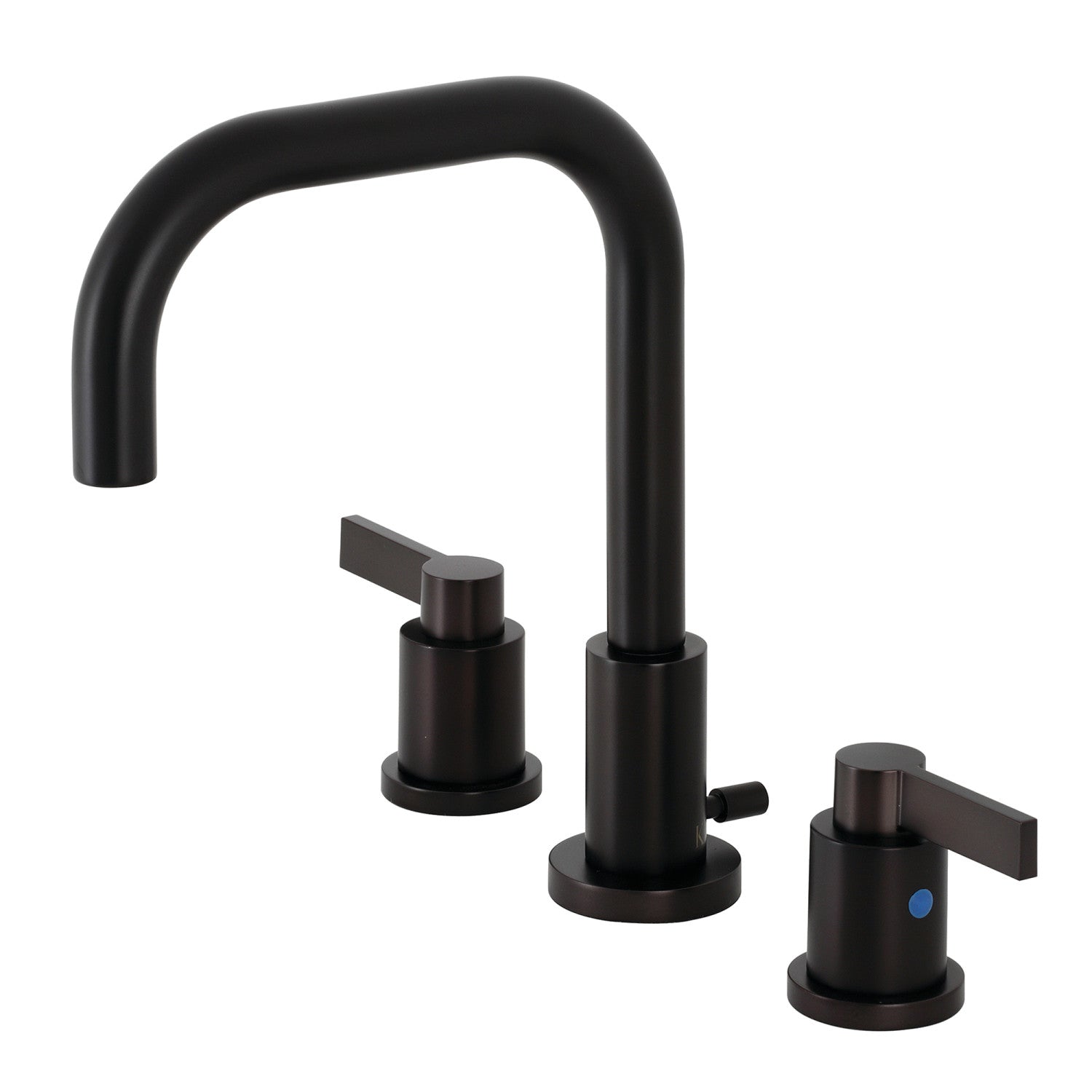 Kingston Sona FSC8935NDL - NuvoFusion Robinet de salle de bain à deux poignées 3 trous Robinet de salle de bain à large montage avec à tirette en laiton, bronze frotté à l'huile