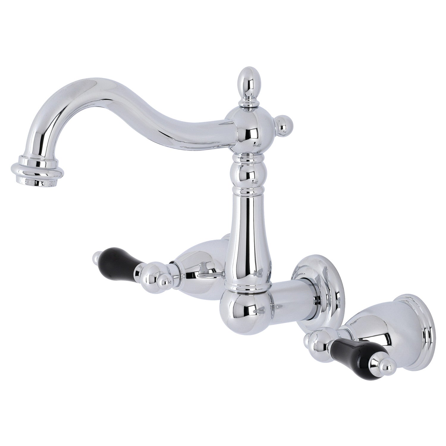Kingston Heirloom KS1251PKL - Robinet de salle de bains à double poignée 3 trous, chrome poli