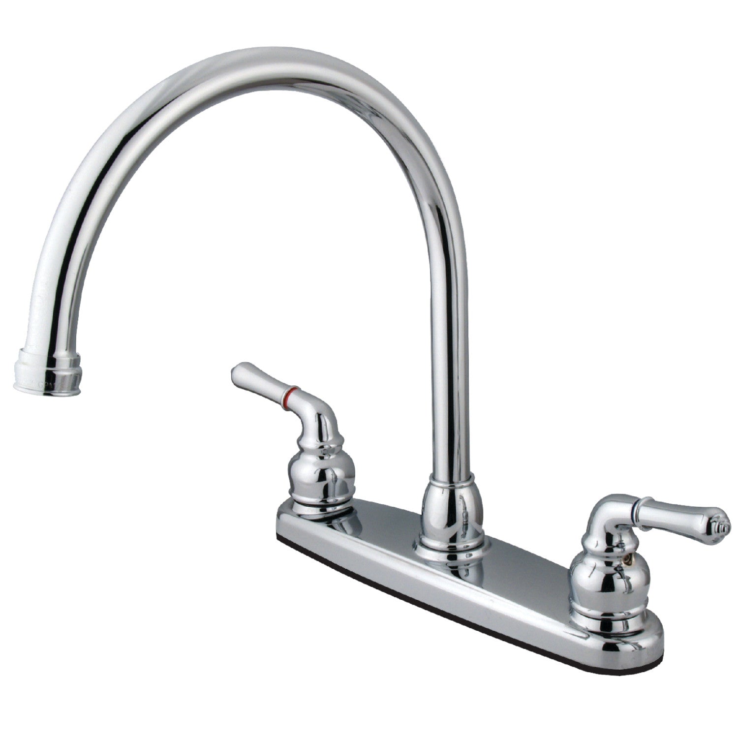 Kingston Tulare KB790 - Robinet de cuisine à deux poignées Magellan 2 trous 8", chrome poli