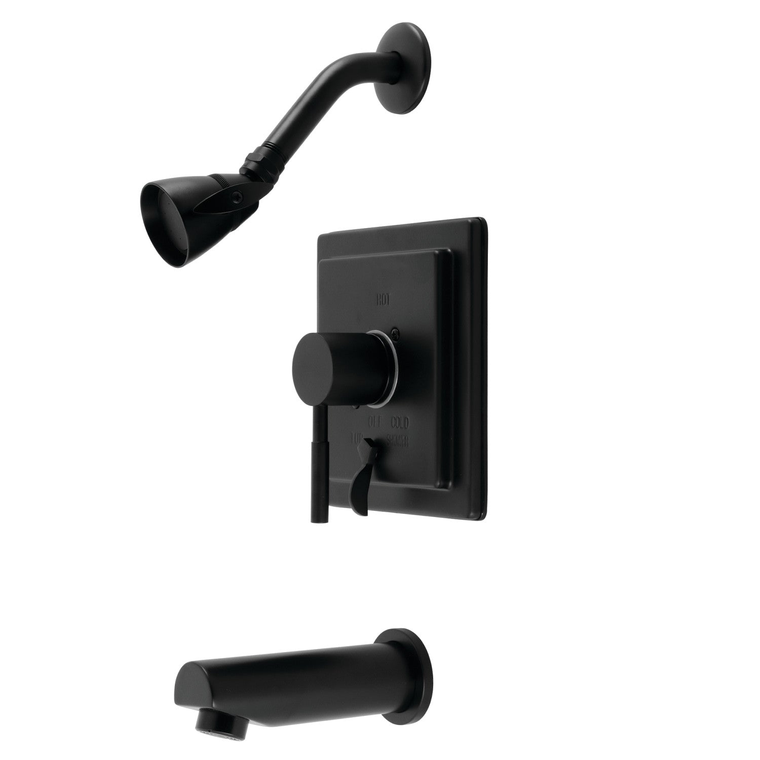 Kingston Sona KB86500DL - Robinet de baignoire et de douche à pression monomanche Concord, noir mat