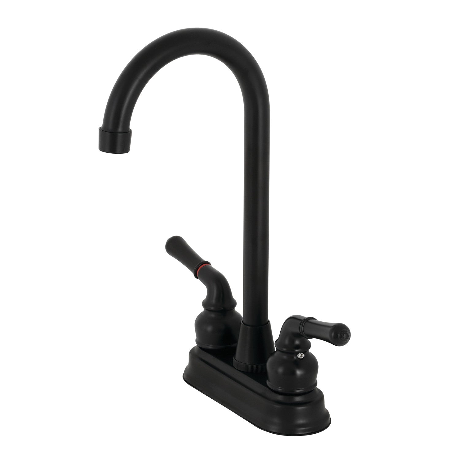 Kingston Tulare KB490 - Robinet de bar à deux poignées Magellan 2 trous, noir mat