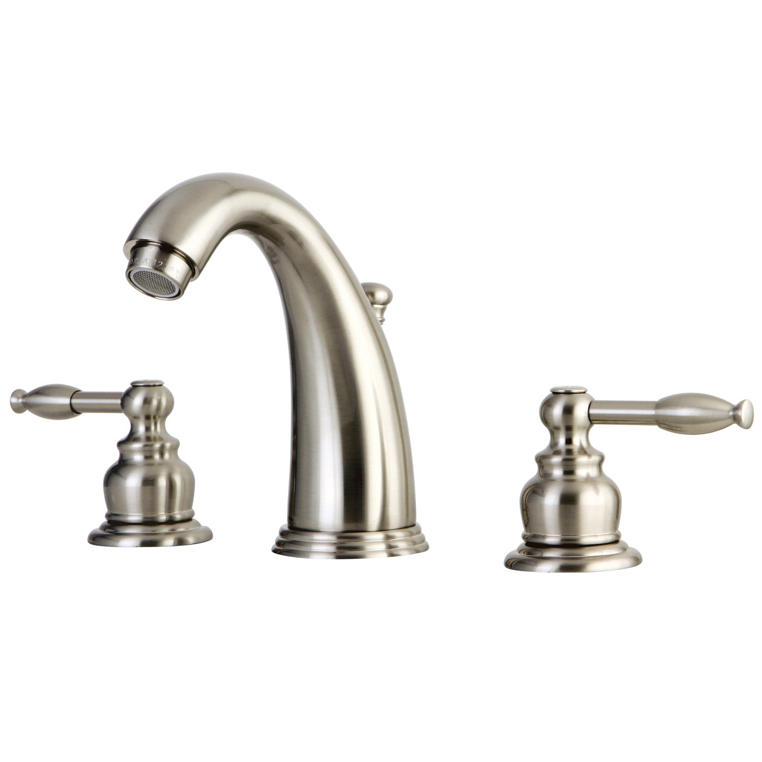 Kingston Heirloom GKB988KL - Robinet de salle de bains à entraxe large avec drain à tirette, nickel brossé