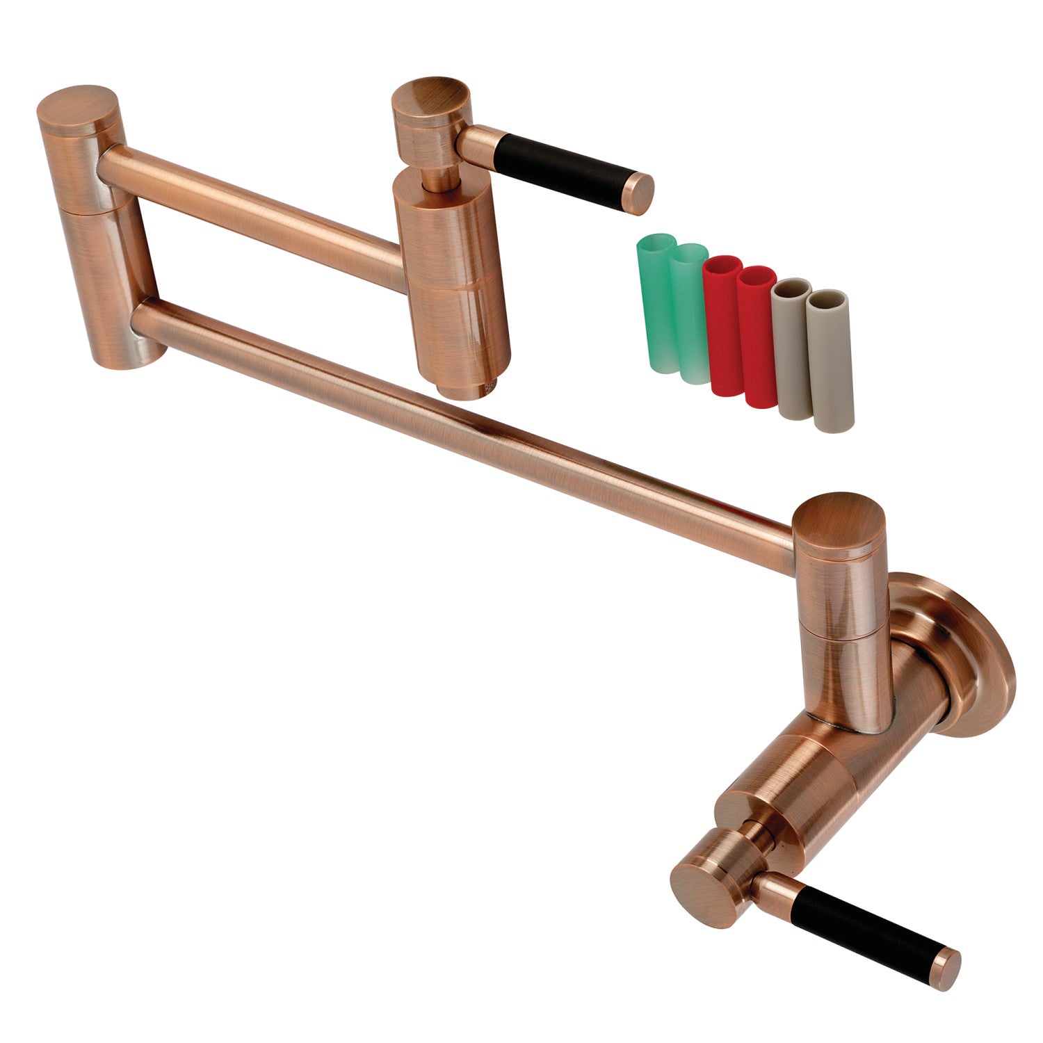 Kingston Sona KS810DKLAC - Robinet de remplissage de pot de montage mural Kaiser 1 trou, cuivre antique