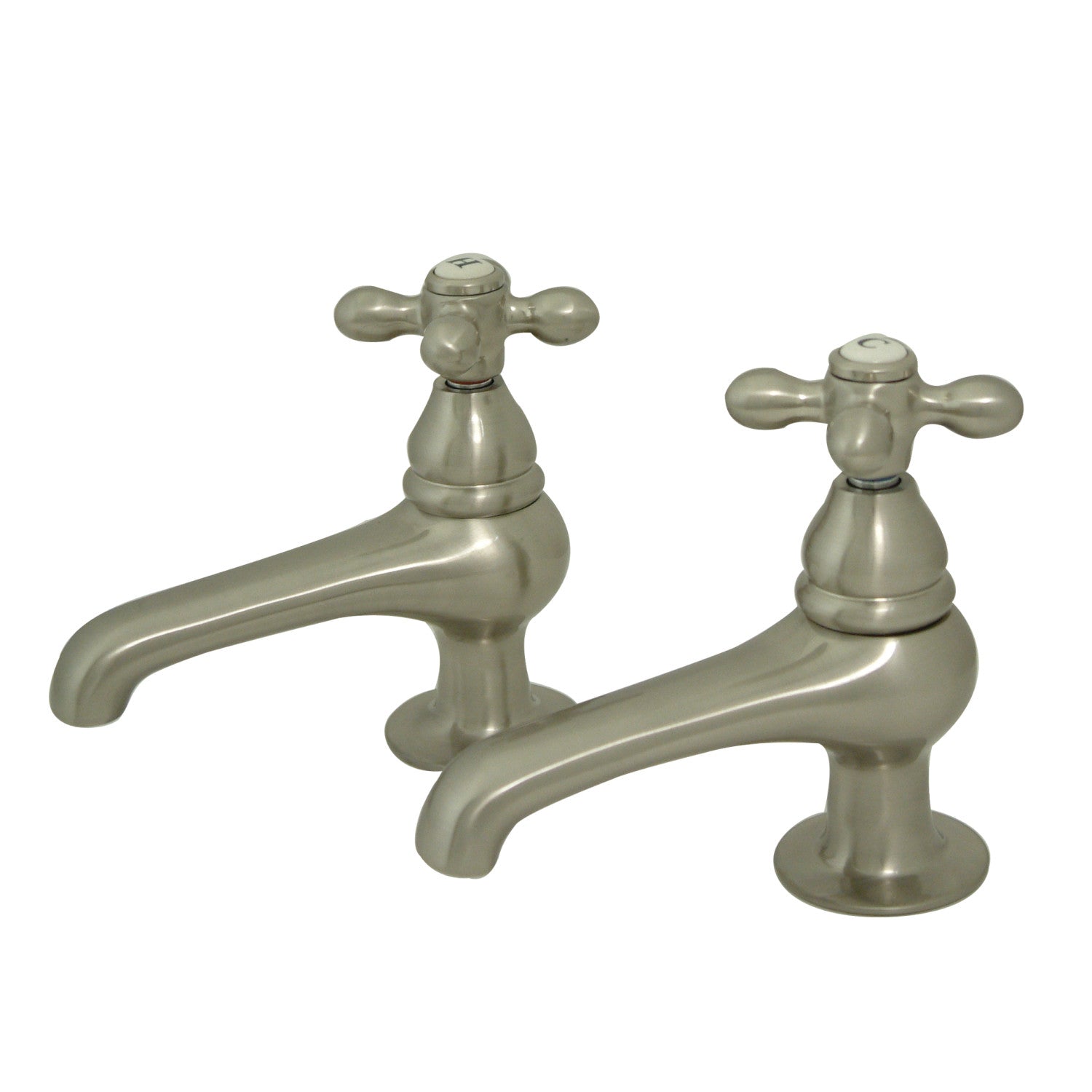 Kingston Heirloom KS3208AX - Robinet de robinet de bassin de pont à deux poignées, nickel brossé