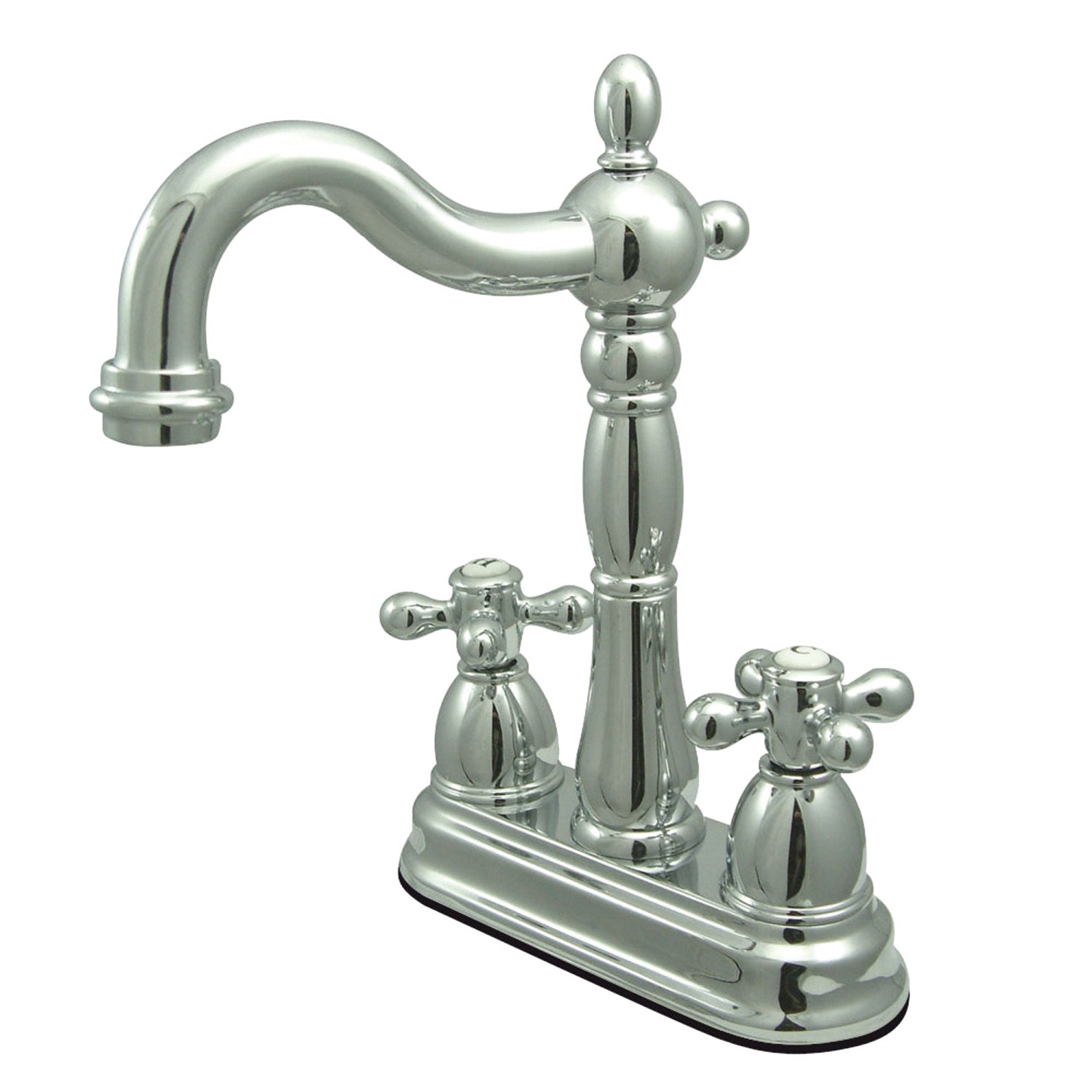 Kingston Heirloom KB1491AX - Robinet de bar à deux poignées Heritage 2 trous, chrome poli