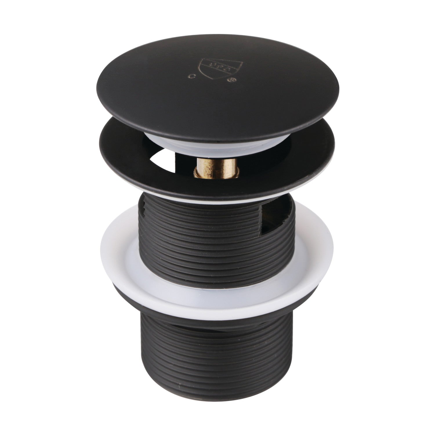 Kingston Sona VTDESHOEMB - Trimscape Brass Toe Touch Tub Drain Shoe with Overflow, Matte Black