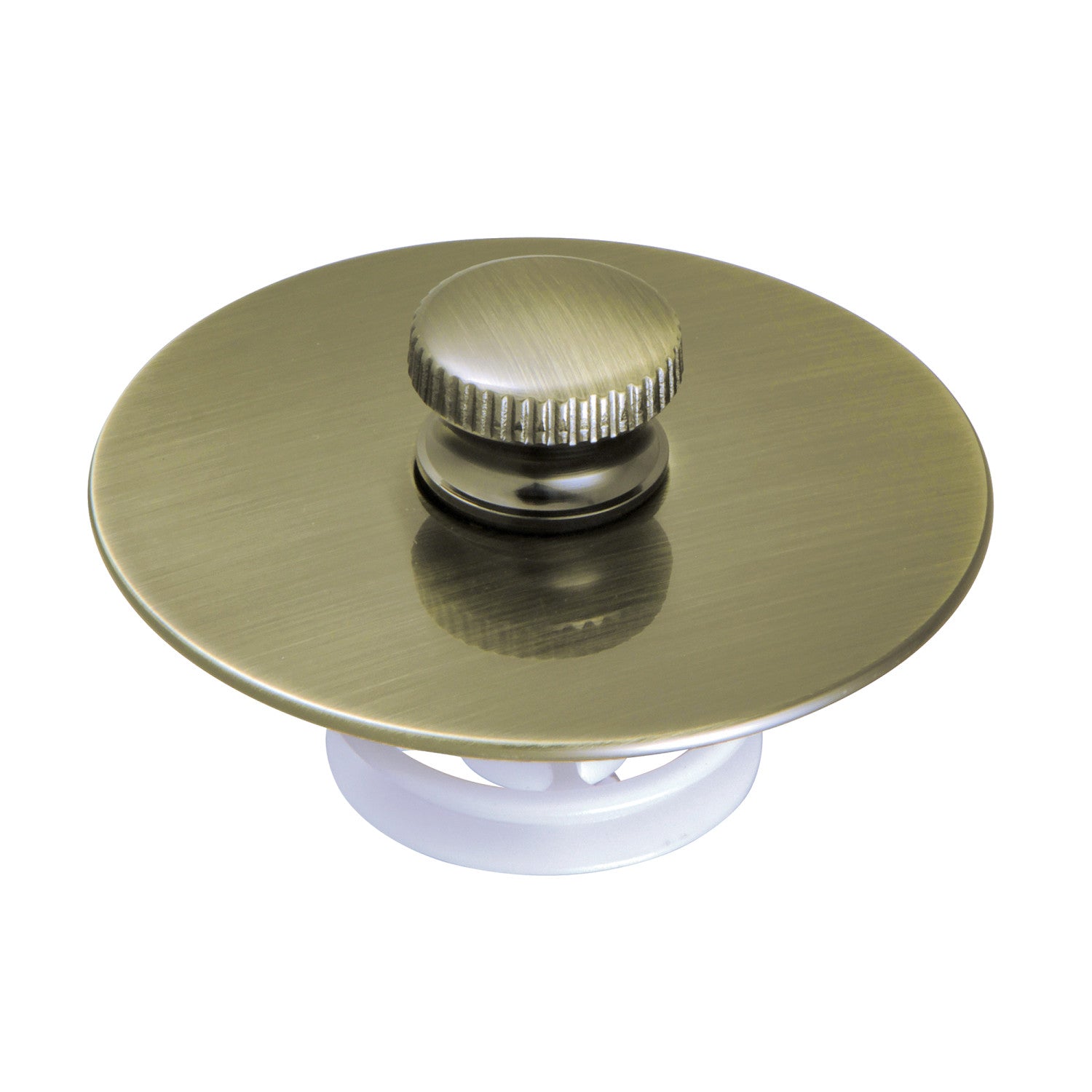 Kingston Trimscape DTL5304A3 Universal Cover-Up Tub Drain Stopper, Antique Brass