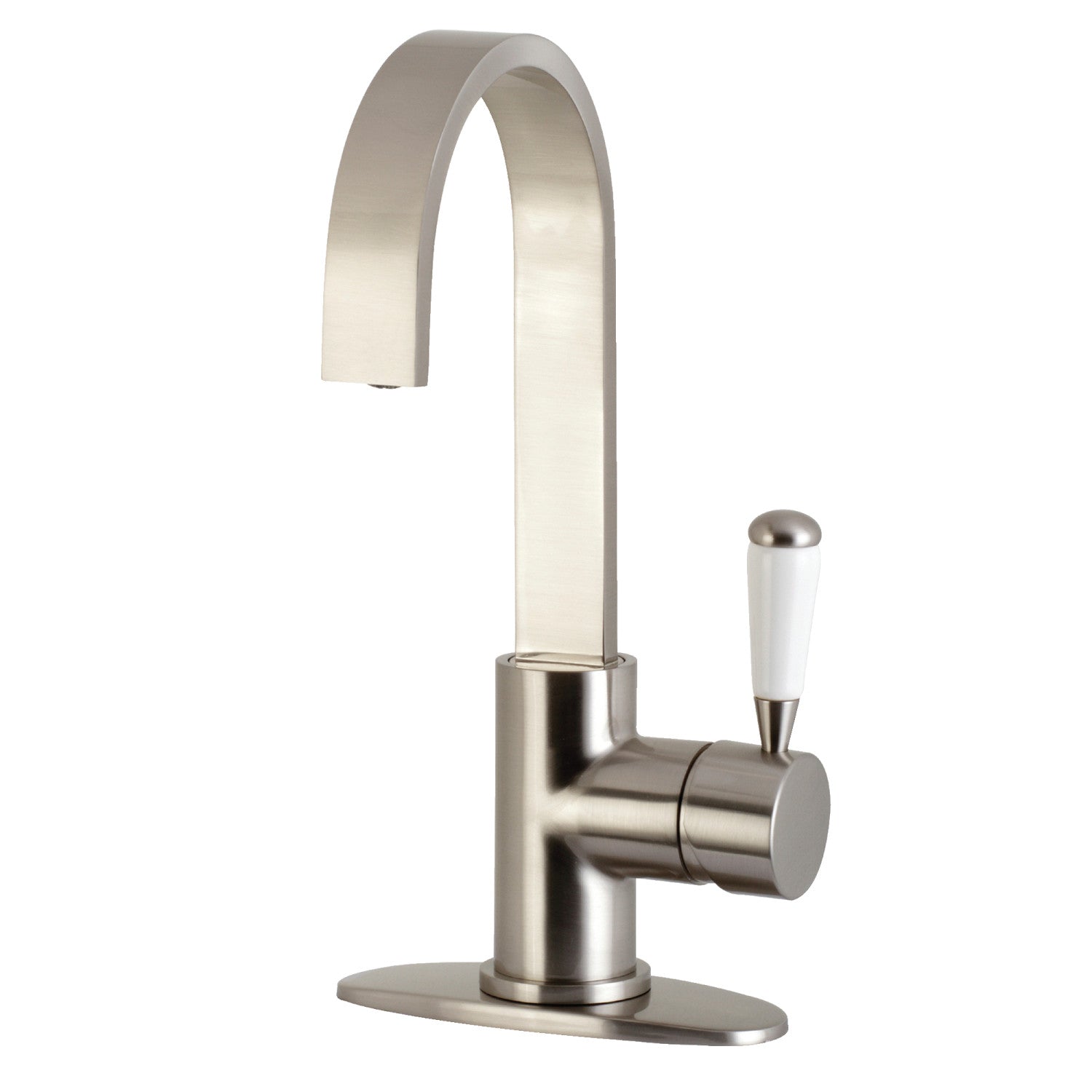 Kingston Sona LS8618DPL - Paris Robinet de bar à une poignée 1 trou, Nickel brossé