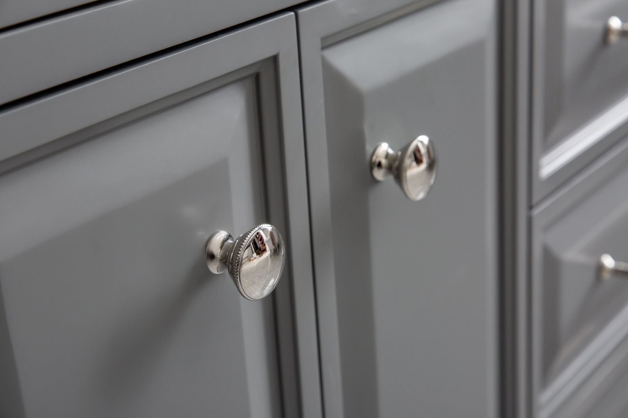 Kingston Luxe PA60QZ05CG - 60 in. x 22 in. Bathroom Vanity Quartz Top and White Basin, Cashmere Grey
