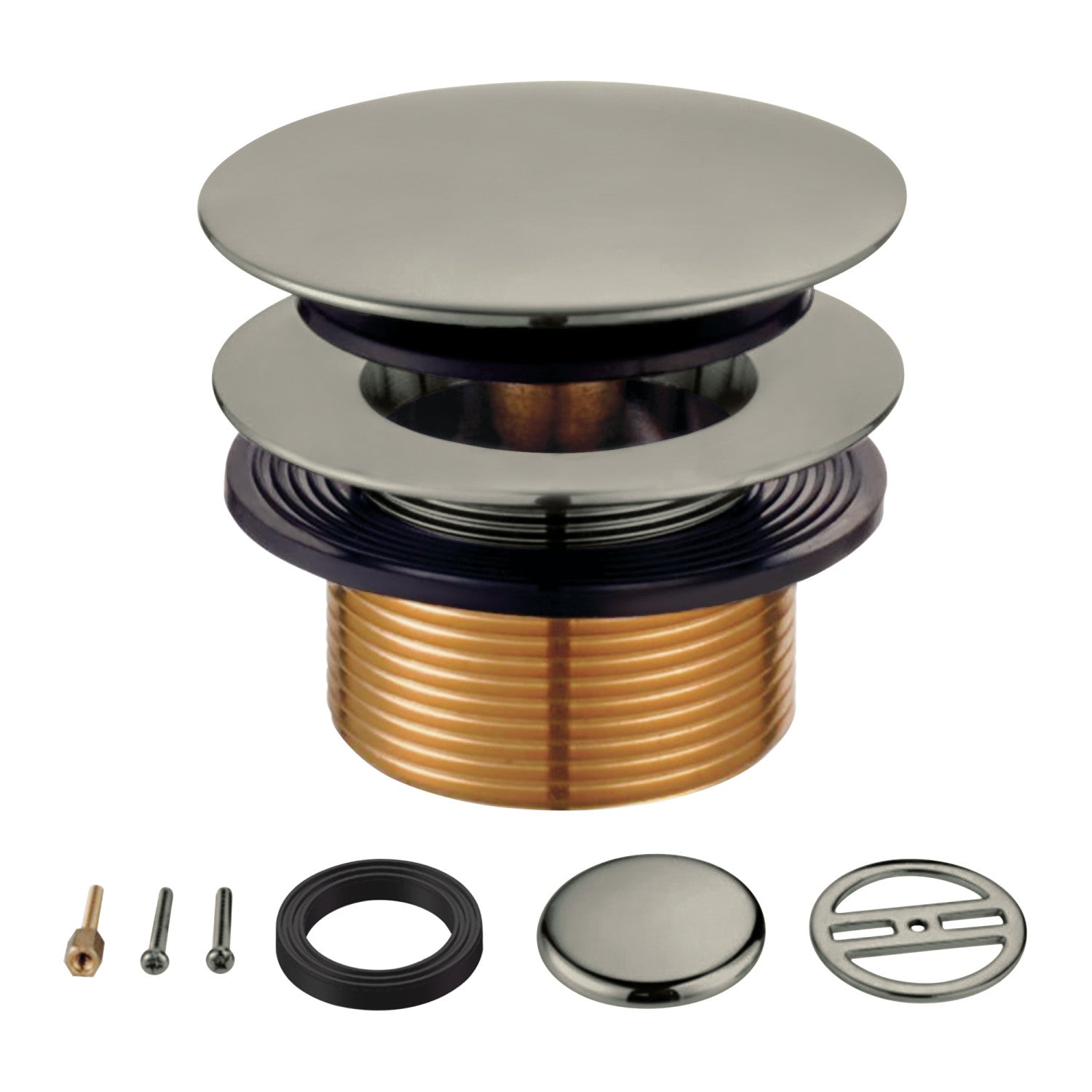 Kingston Sona KBU2008 - Eugene Toe Touch Tub Drain Conversion Kit, Brushed Nickel