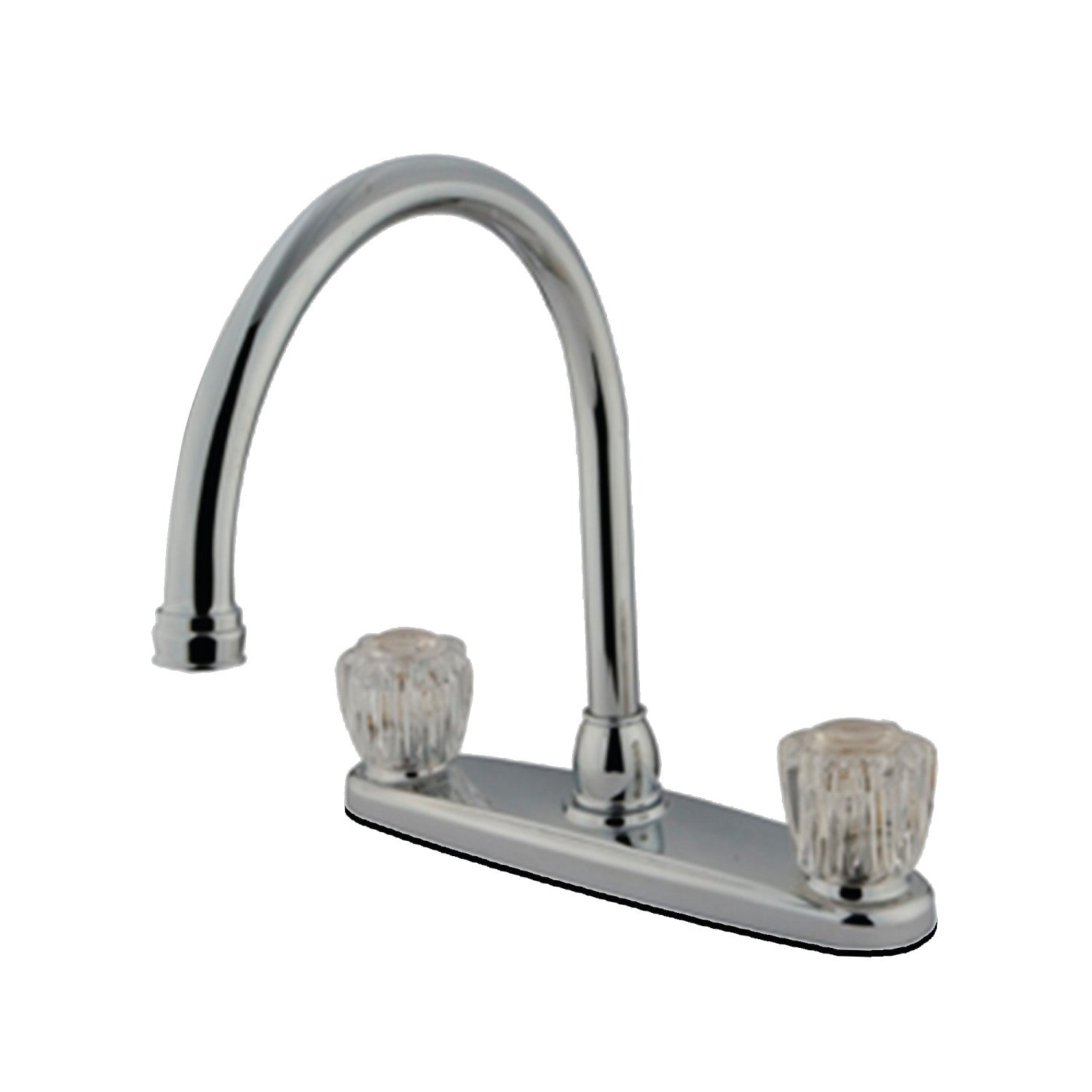 Kingston KB790AC Robinet de cuisine central à deux poignées 2 trous 8, chrome poli