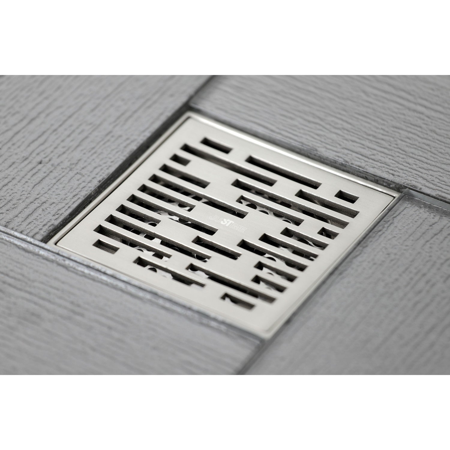Kingston Watercourse BSF6310BN 4-Inch Brass Square Grid Shower Drain with Hair Strainer, Brushed Nickel