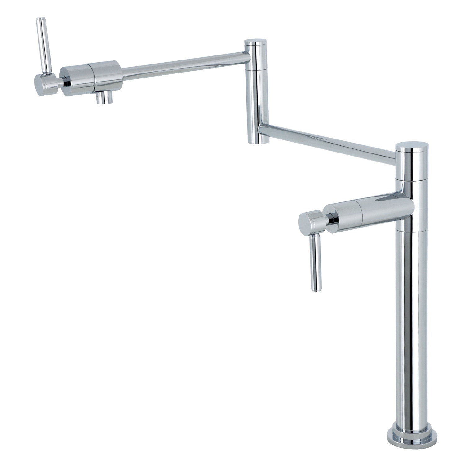 Kingston Sona KS4701DL - Concord 1 trou Robinet de remplissage de pot de plate-forme, chrome poli