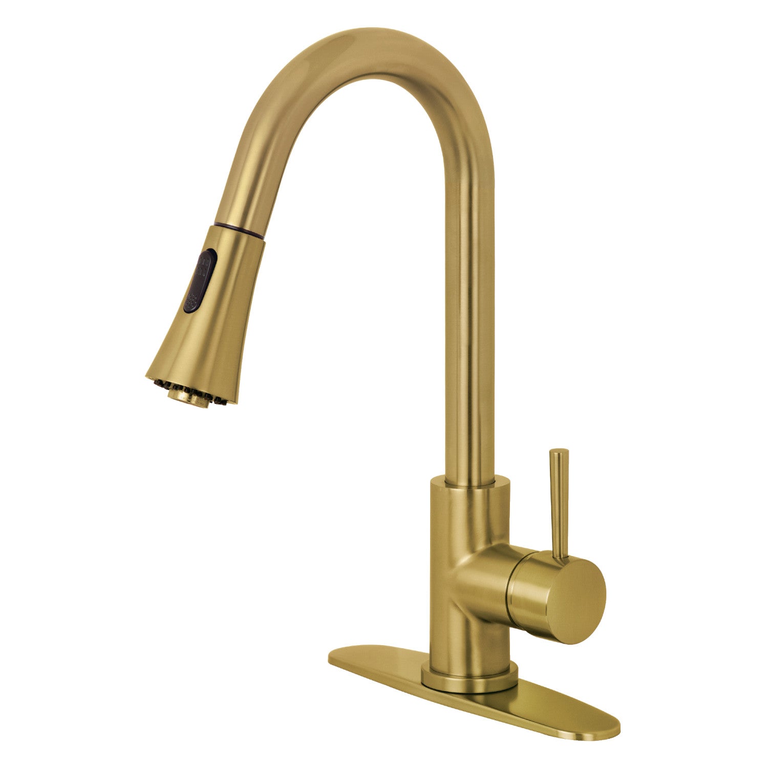 Kingston Tulare LS8723DL - Robinet de cuisine à poignée unique Concord, laiton brossé