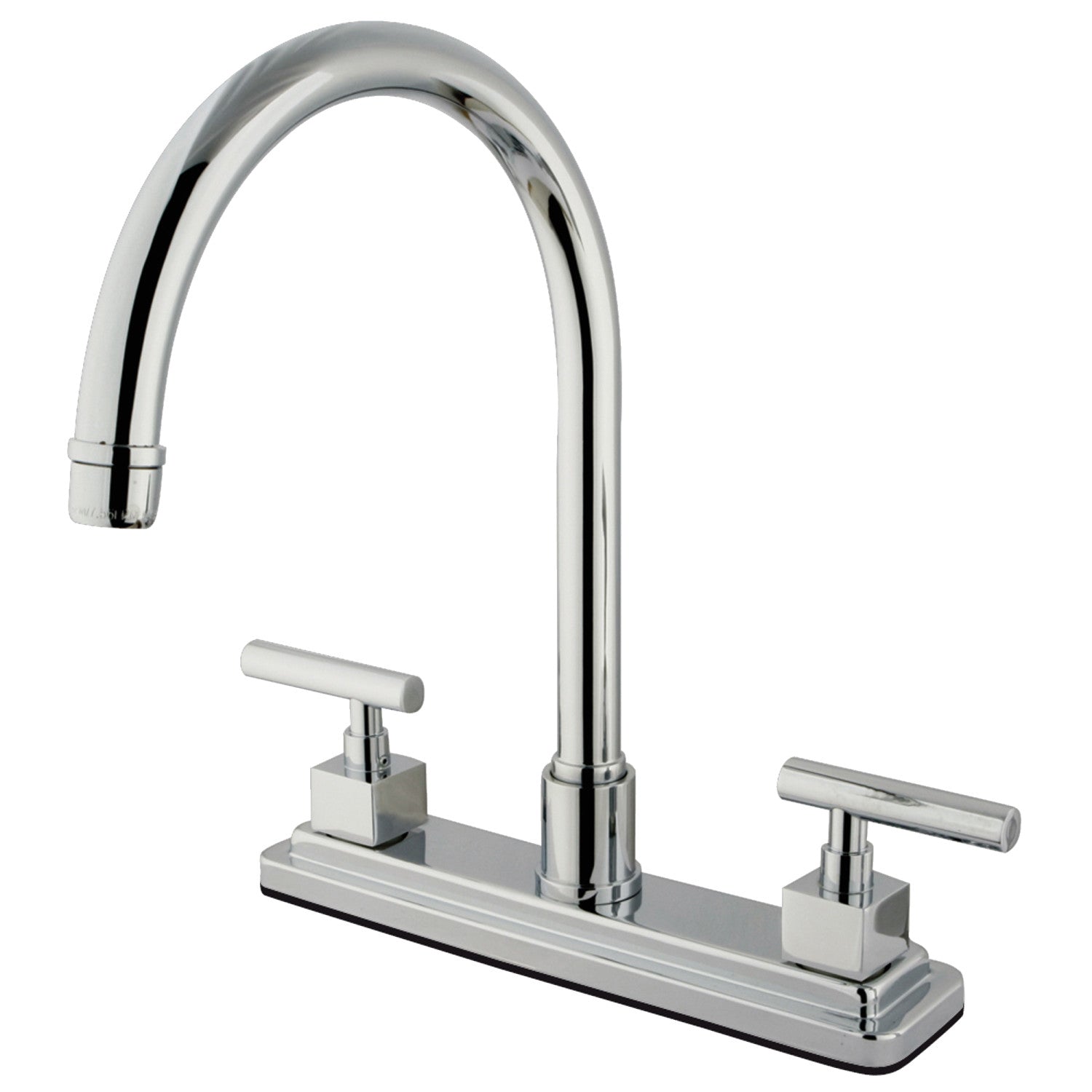 Kingston Sona KS8791CQLLS - Robinet de cuisine à deux poignées Claremont 3 trous 8", chrome poli
