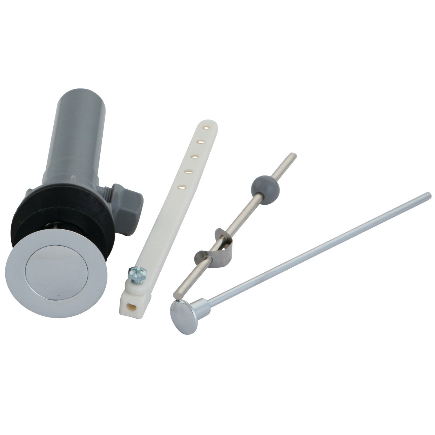 Kingston KBP1001 Plastic Pop-Up Bathroom Sink Drain with Overflow, Polished Chrome