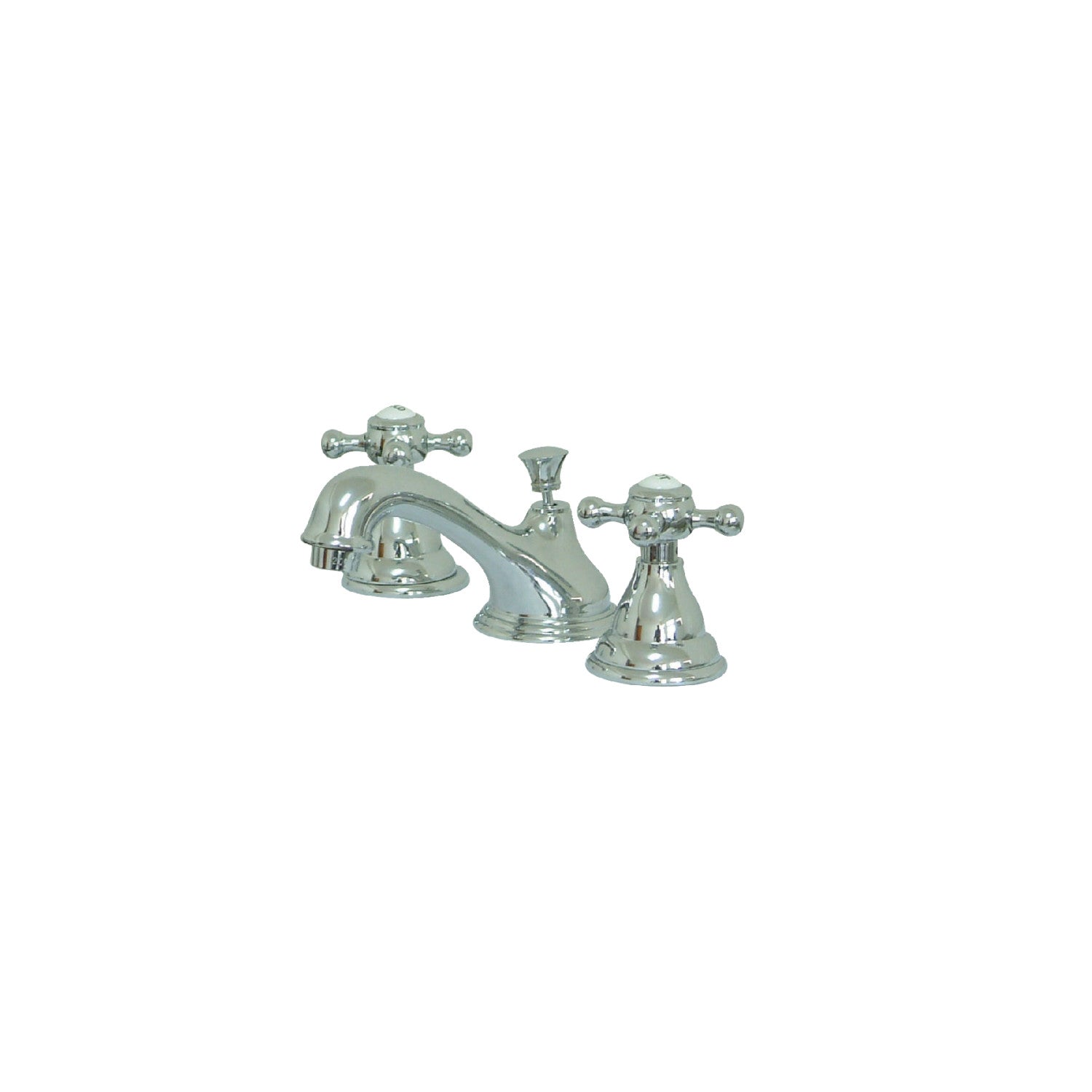 Kingston Heirloom KS5561BX - Royale Robinet de salle de bain à deux poignées 3 trous avec couvercle en laiton, chrome poli