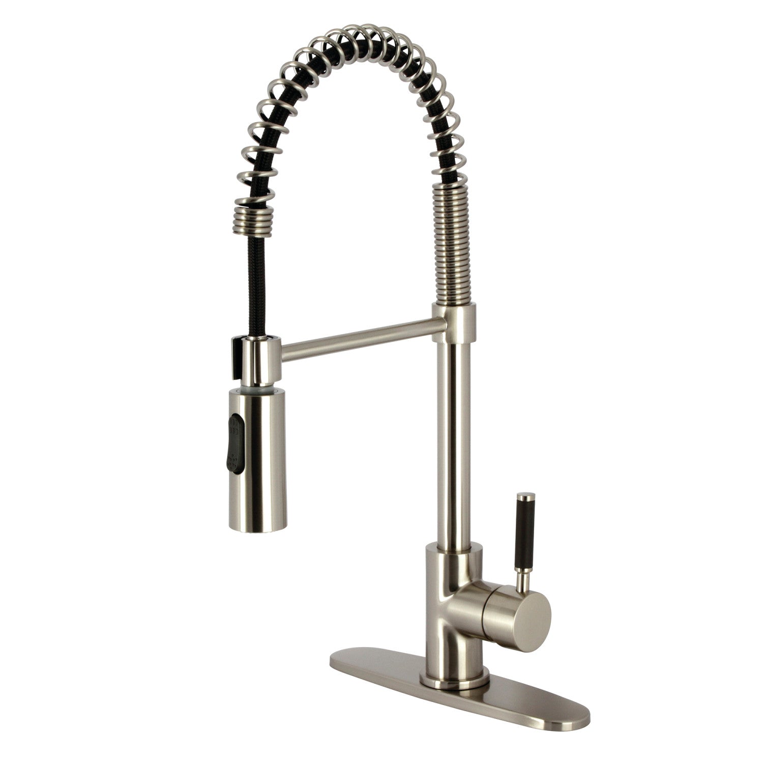 Kingston Sona LS8778DKL - Robinet de cuisine pré-rinçage à une poignée Kaiser 1 trou, nickel brossé