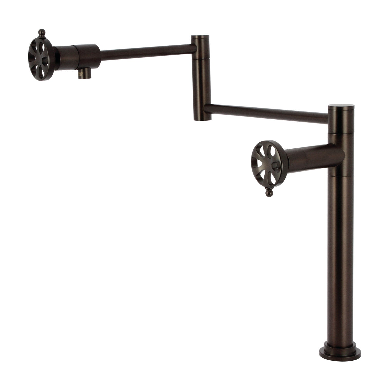 Kingston Sona KS4705RX - Belknap Robinet de remplissage de pot de plate-forme à deux poignées 1 trou, bronze frotté à l'huile