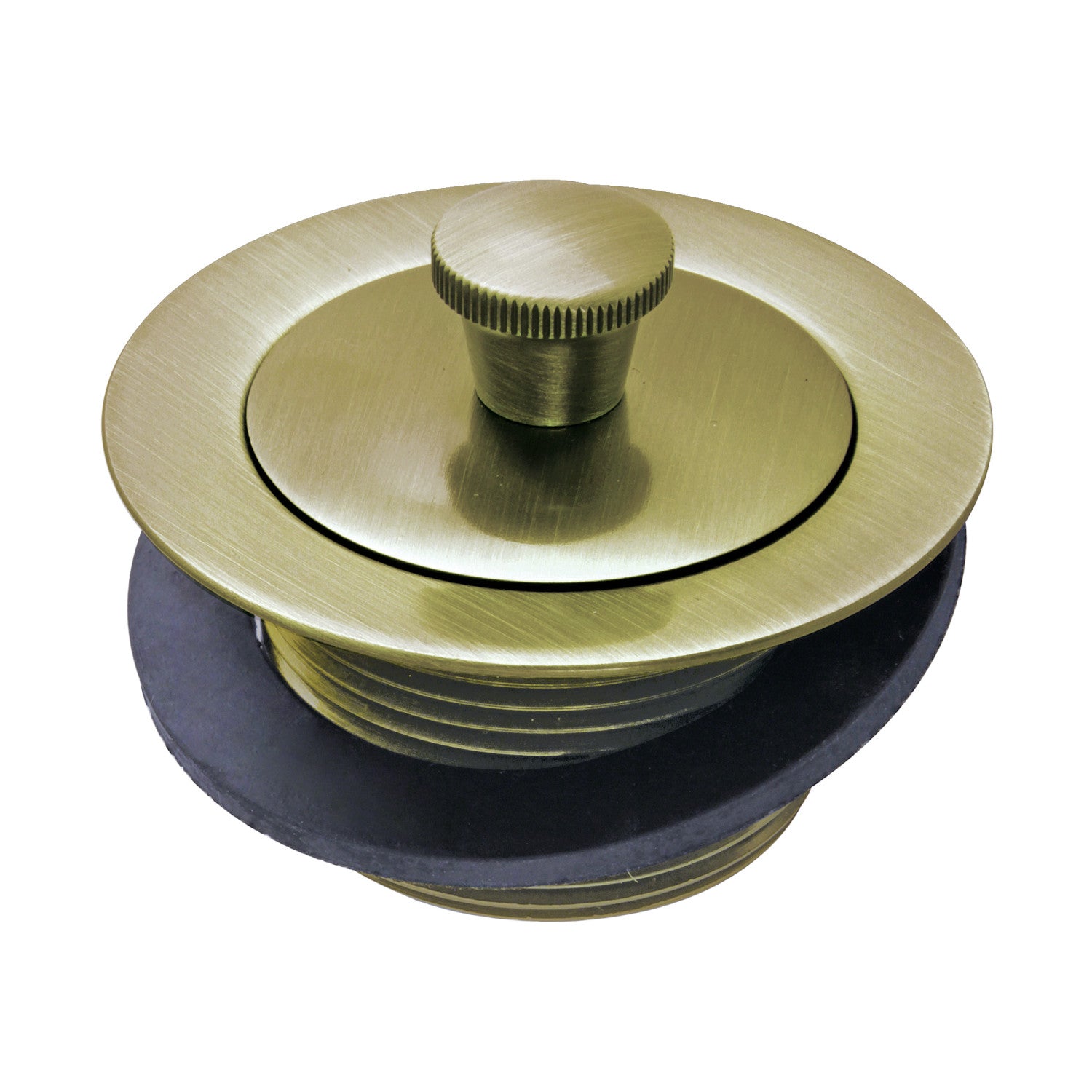 Kingston Heirloom DLL203 - Made To Match Brass Lift and Turn Tub Drain, Antique Brass