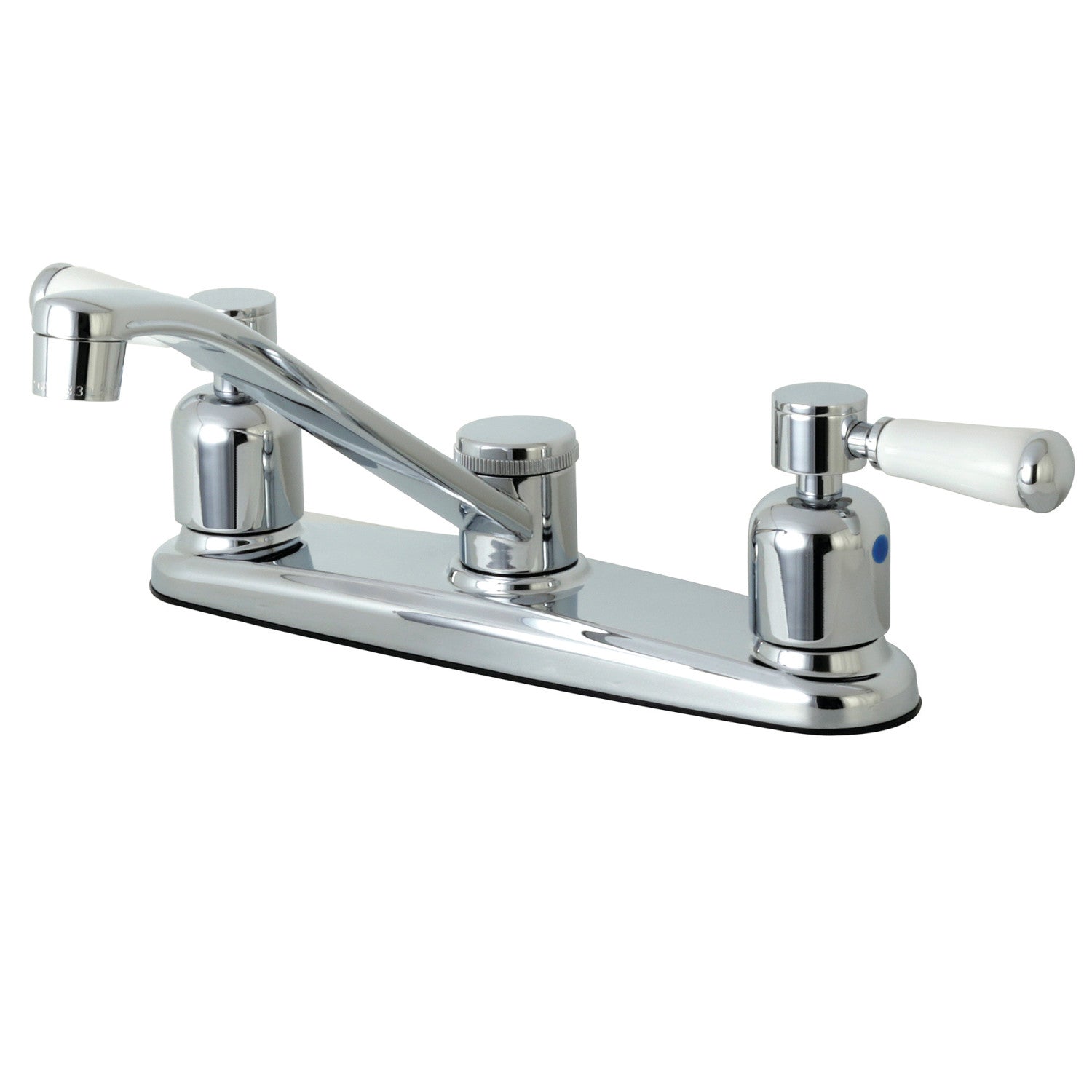 Kingston Tulare FB111DPL - Paris Robinet de cuisine à deux poignées 2 trous 8", chrome poli