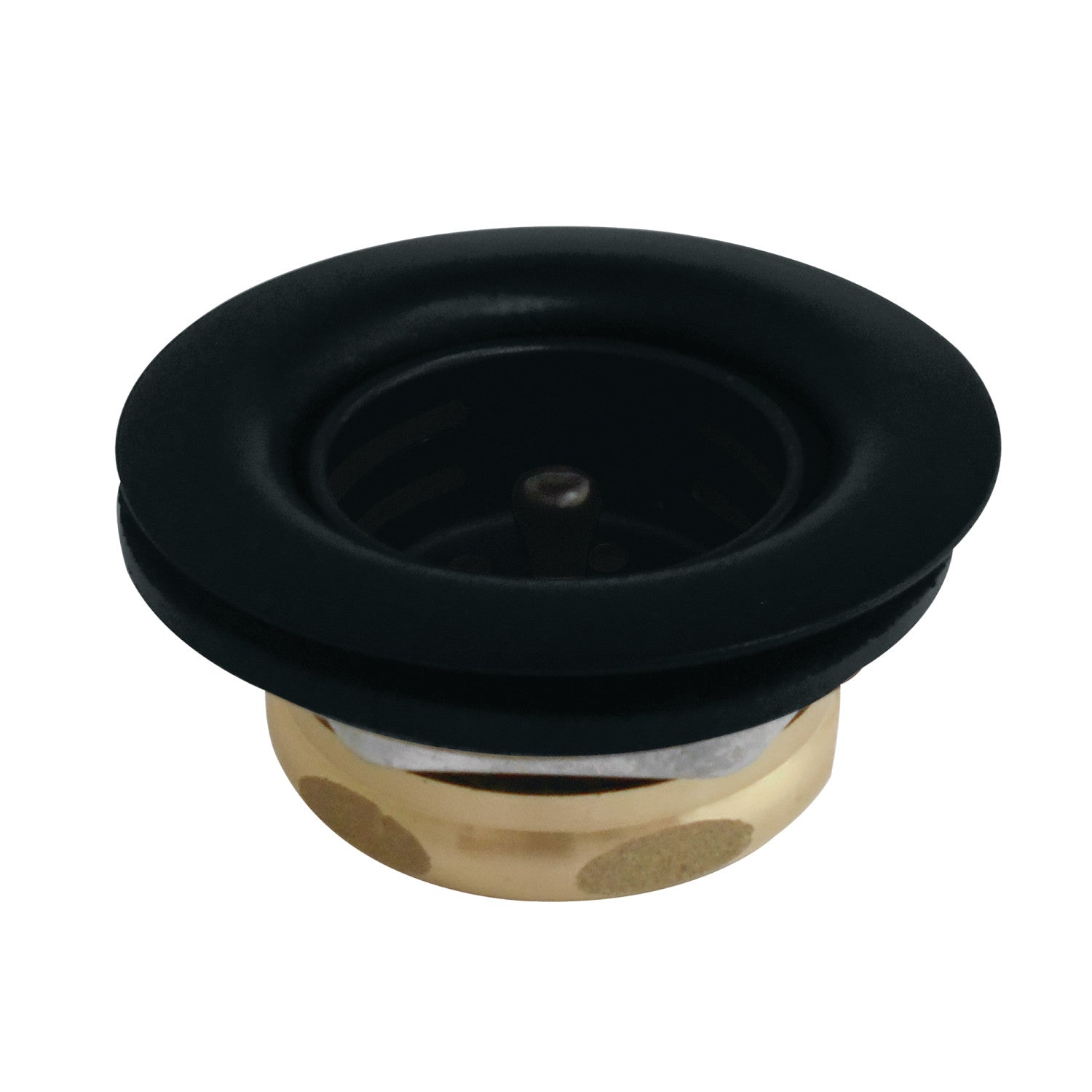 Kingston Tacoma K461BMB Stainless Steel Bar Sink Basket Strainer with Brass Nut, Matte Black