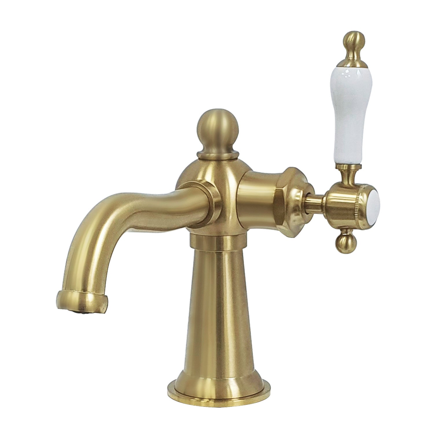 Kingston Heirloom KS154KLBB - Robinet de salle de bain à une poignée nautique 1 trou avec bonde à tirette, laiton brossé