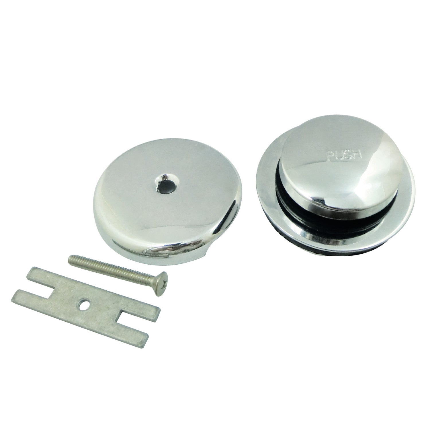 Kingston Tulare DTT5302A1 - Trimscape Zinc Alloy Alloy Toe Touch Tub Drain Conversion Kit, Polished Chrome