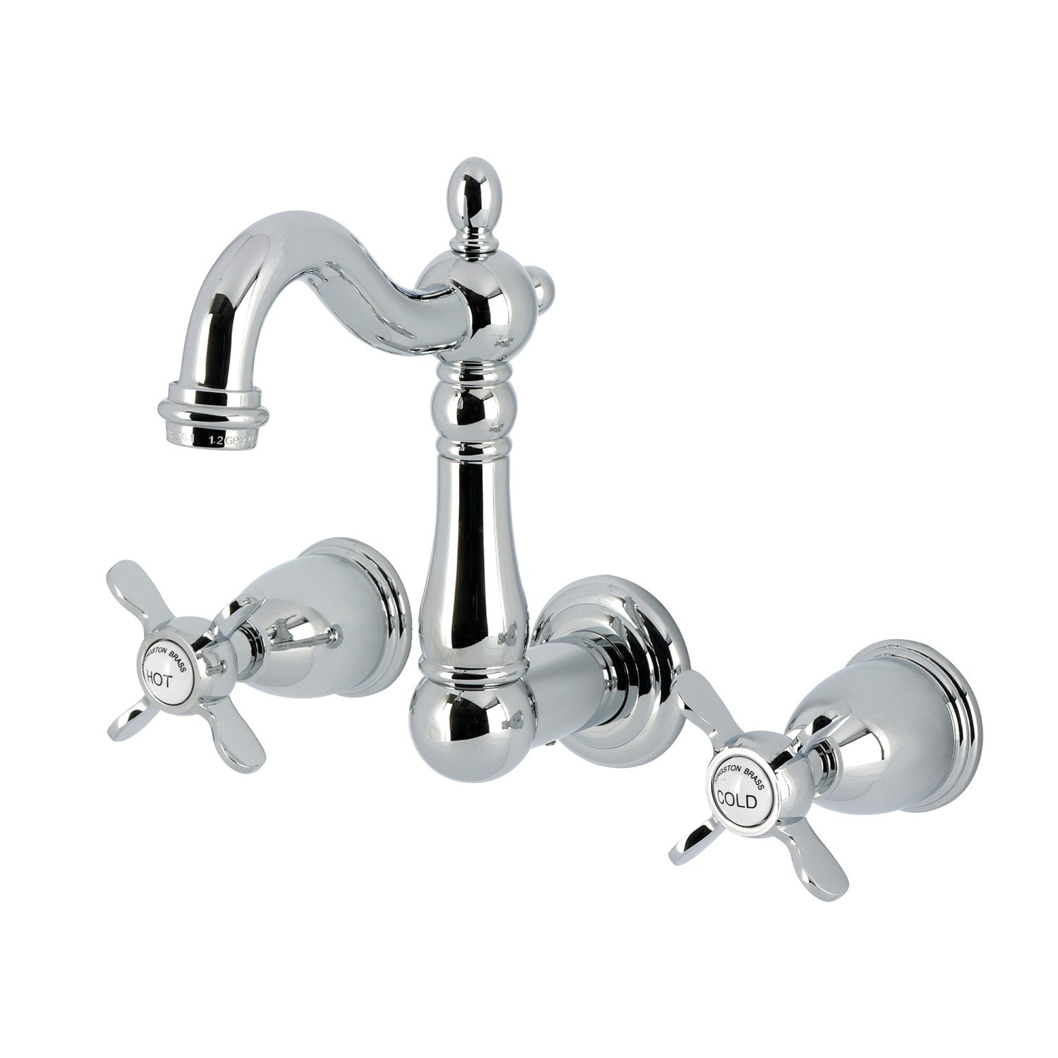 Kingston Heirloom KS1221BEX - Essex Double-Handle 3 trous Robinet de salle de bains mural, chrome poli