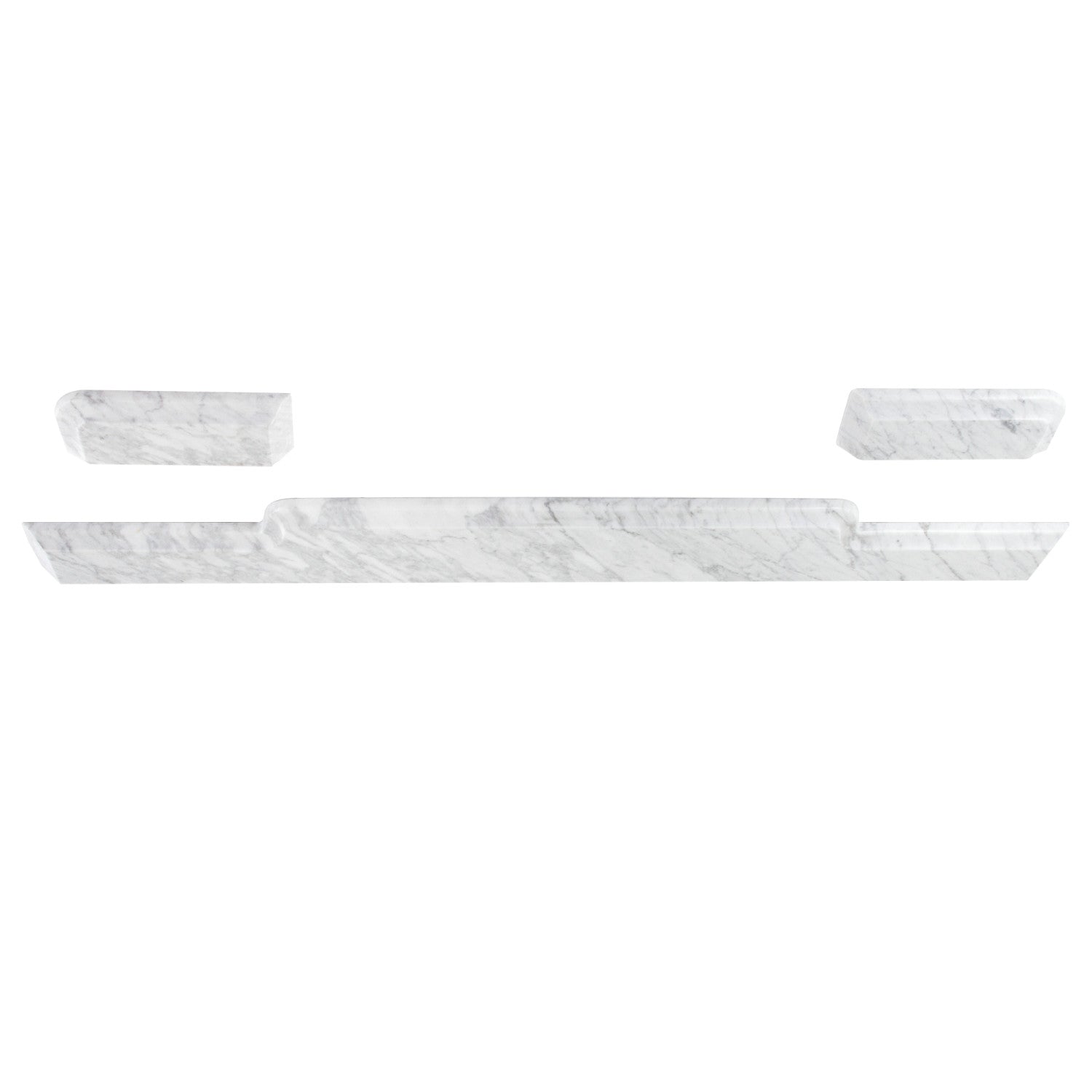 Kingston Heirloom KMS36MBS - Pemberton Carrara Marble Vanity Top Backsplash, Carrara White