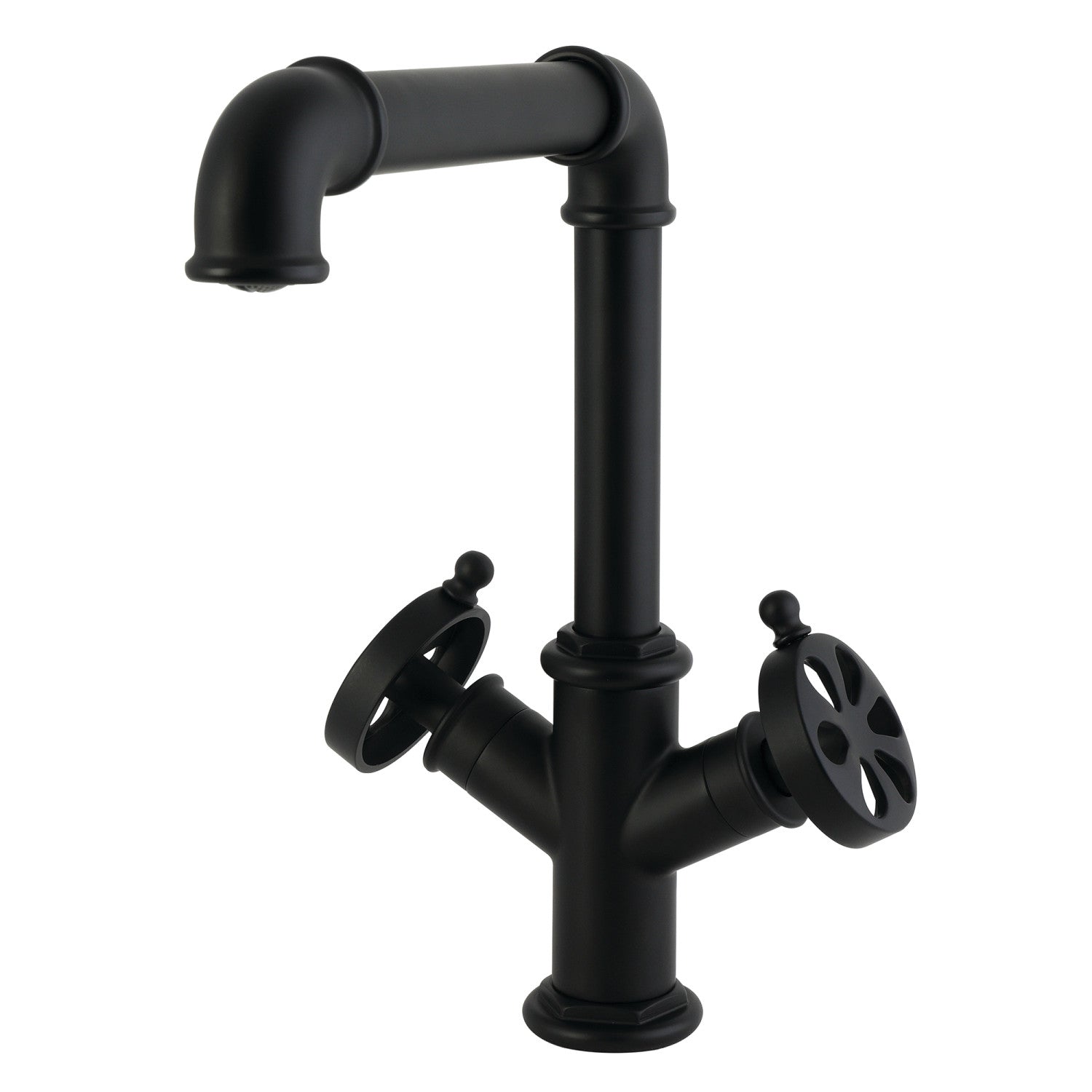 Kingston Belknap LS6400RX Robinet de barre de montage de plate-forme à deux poignées 1 trou, noir mat