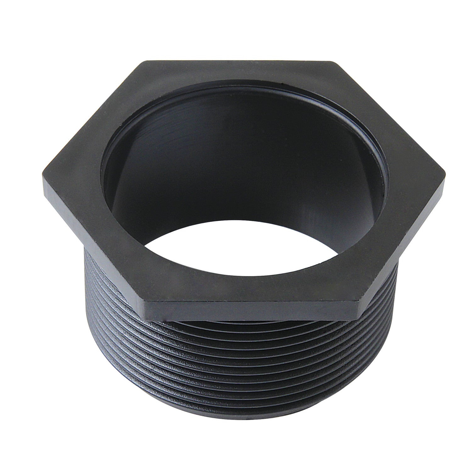 Kingston Watercourse ADBSF20 ABS Shower Drain Threaded Adaptor, 2-Inch Outlet, Black