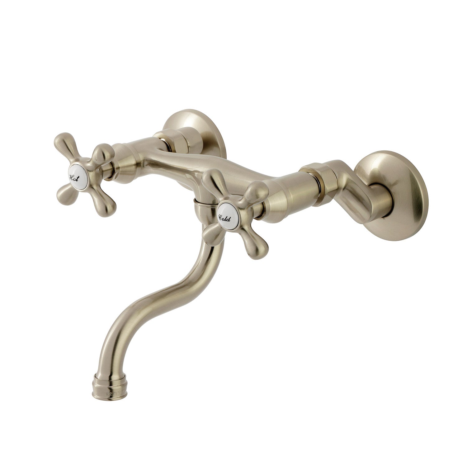 Kingston Heirloom KS2118AX - Robinet de salle de bains à double poignée 2 trous, nickel brossé