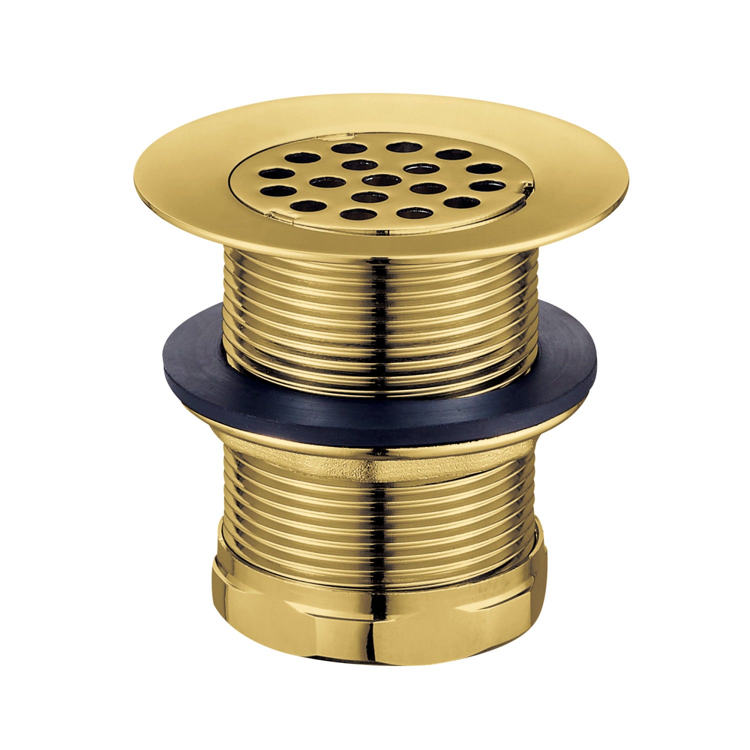Kingston Tulare KBU1007 - Seattle 2-Inch Brass Grid Bar/Utility Sink Basket Strainer, Brushed Brass