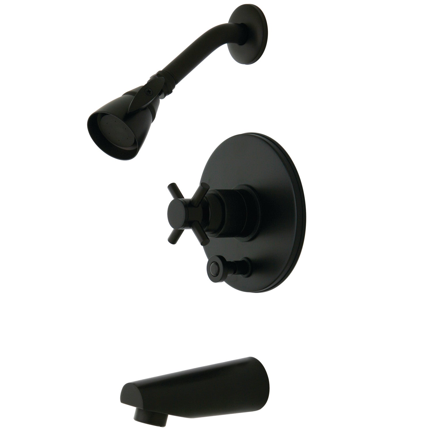 Kingston Concord KB86950DX Robinet de baignoire et de douche à pression équilibrée à une seule poignée, bronze frotté à l'huile