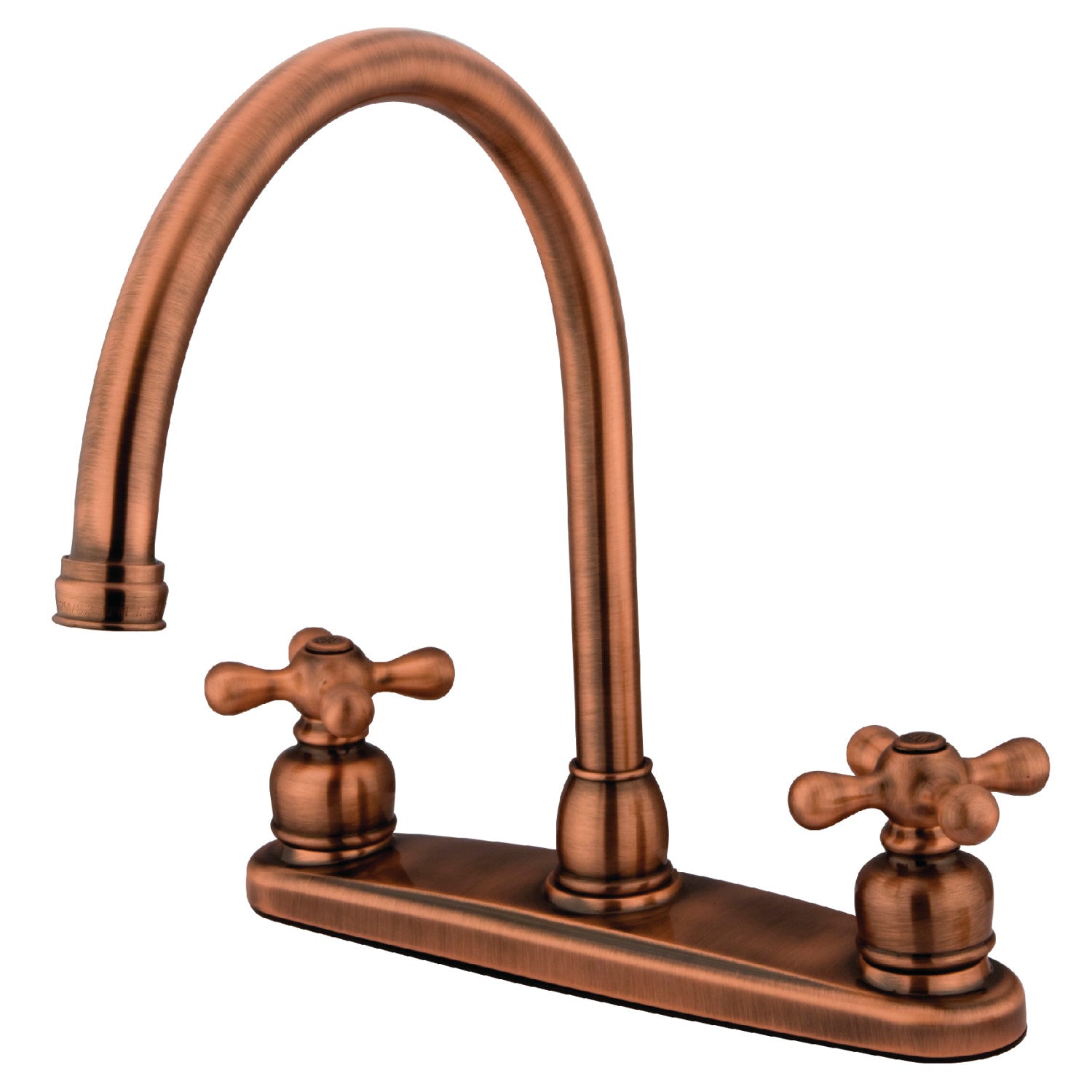 Kingston Heirloom KB726AXLS - Vintage deux poignées 2 trous 8" robinet de cuisine, cuivre antique