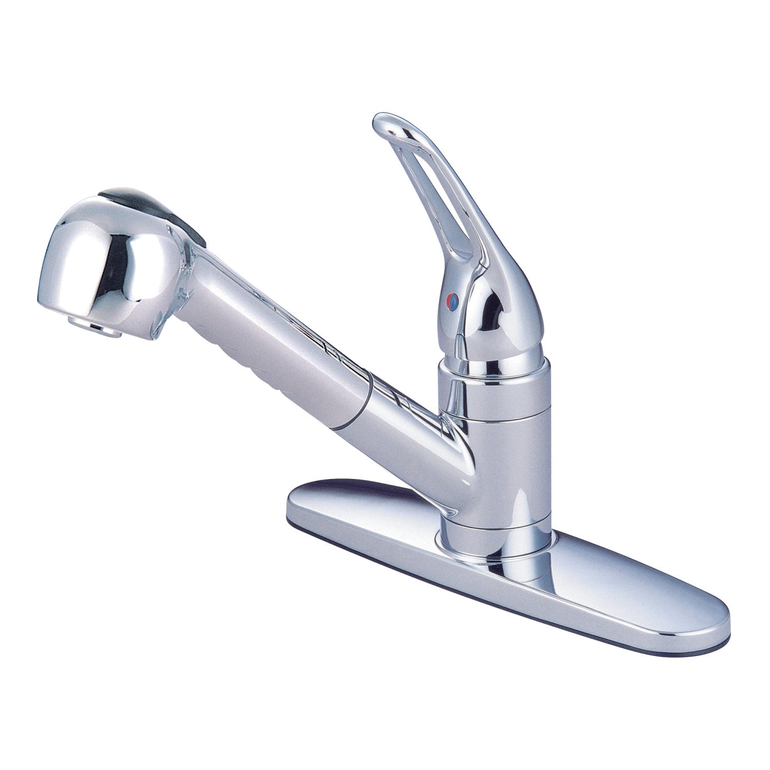 Kingston KB801SP monomanche 1-or-3 Trou Deck Mont extractible Pulvérisateur Robinet de cuisine, Chrome poli